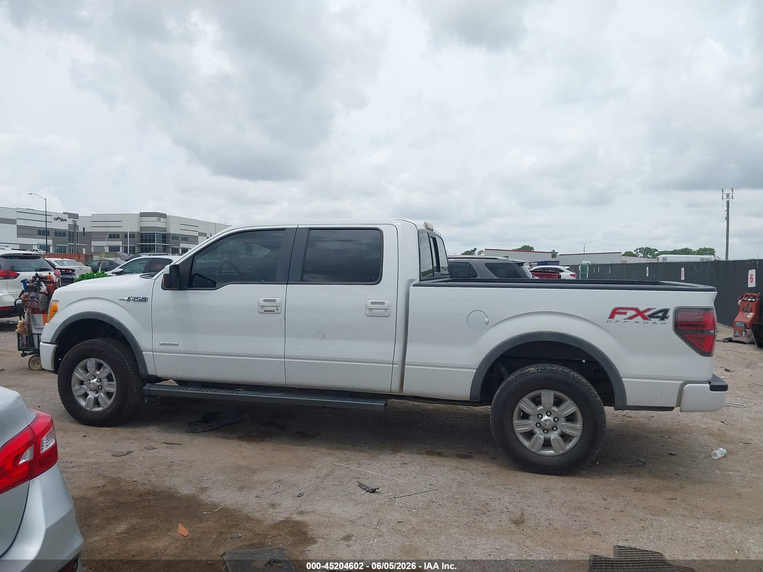 2012 Ford F-150 Fx4 White vin: 1FTFW1ET2CKD57514