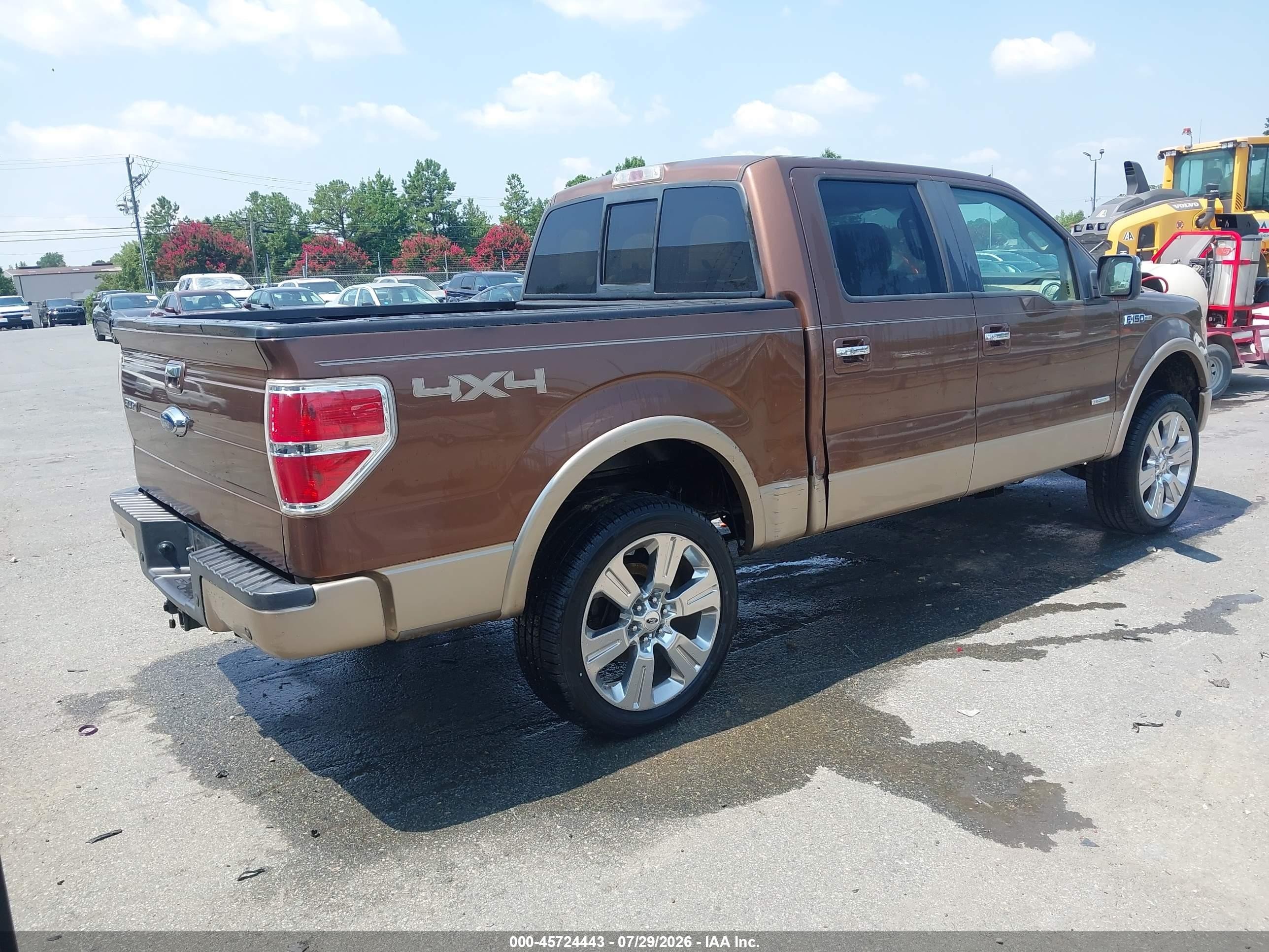 2012 Ford F-150 Lariat Brown vin: 1FTFW1ET2CKD60753