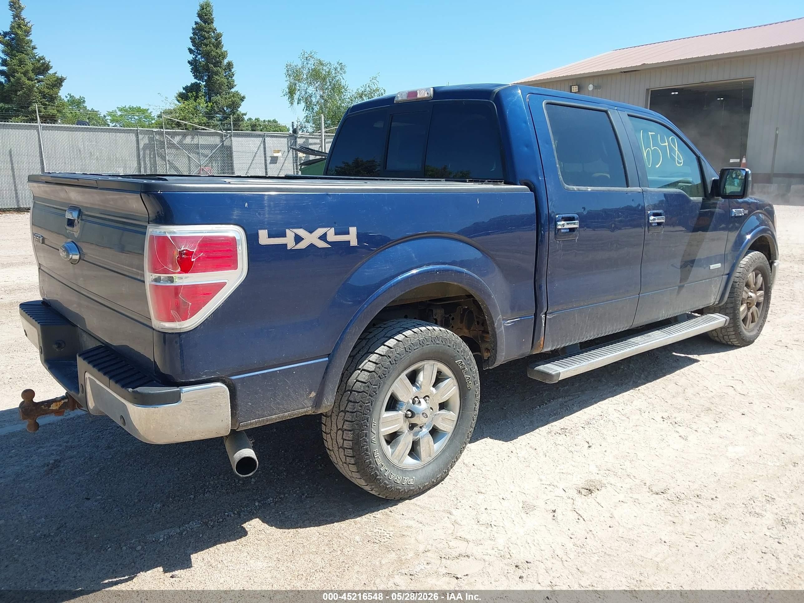 2012 Ford F-150 Lariat Blue vin: 1FTFW1ET2CKD74409