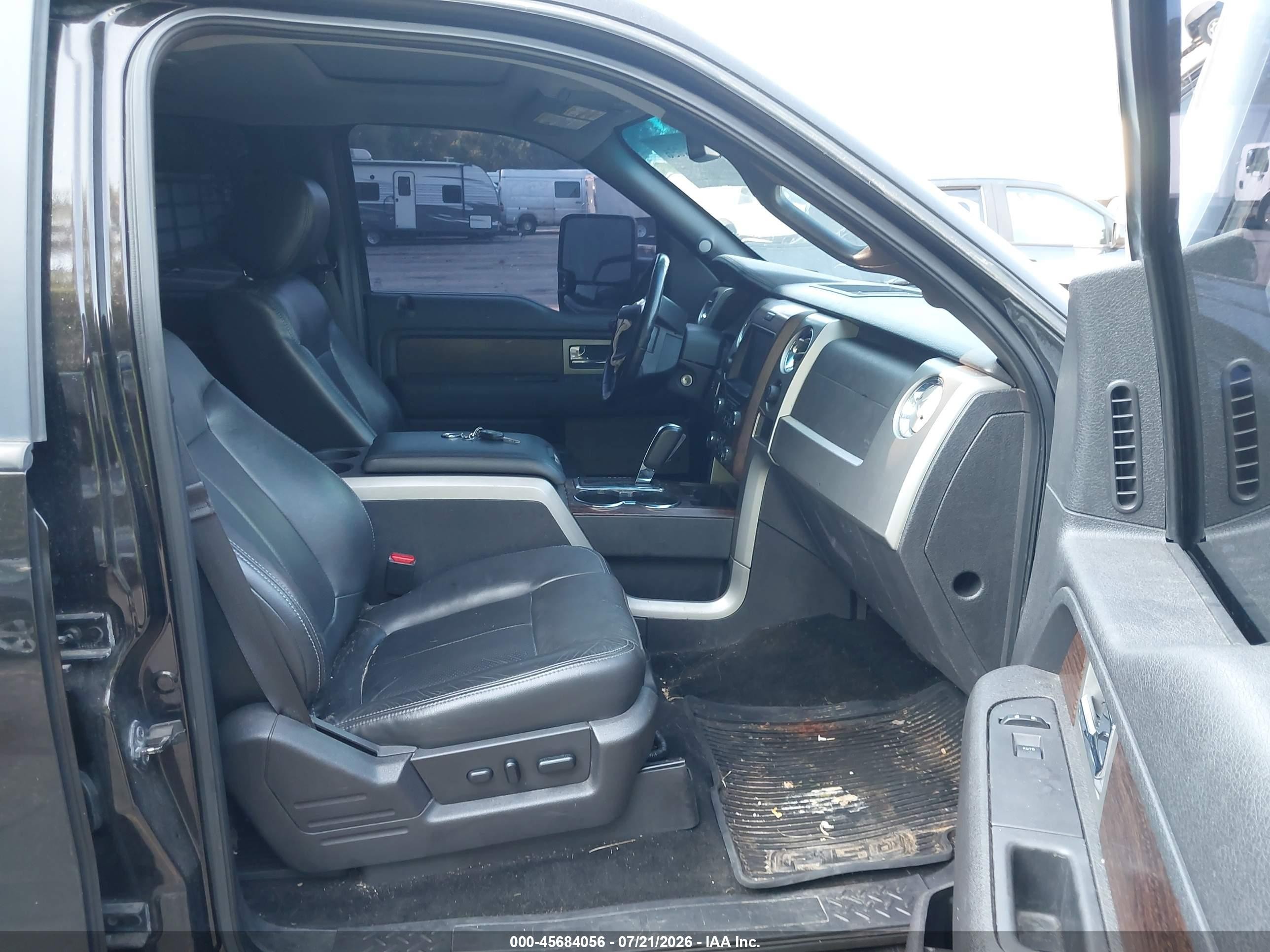 2013 Ford F-150 Lariat Black vin: 1FTFW1ET2DFA58633