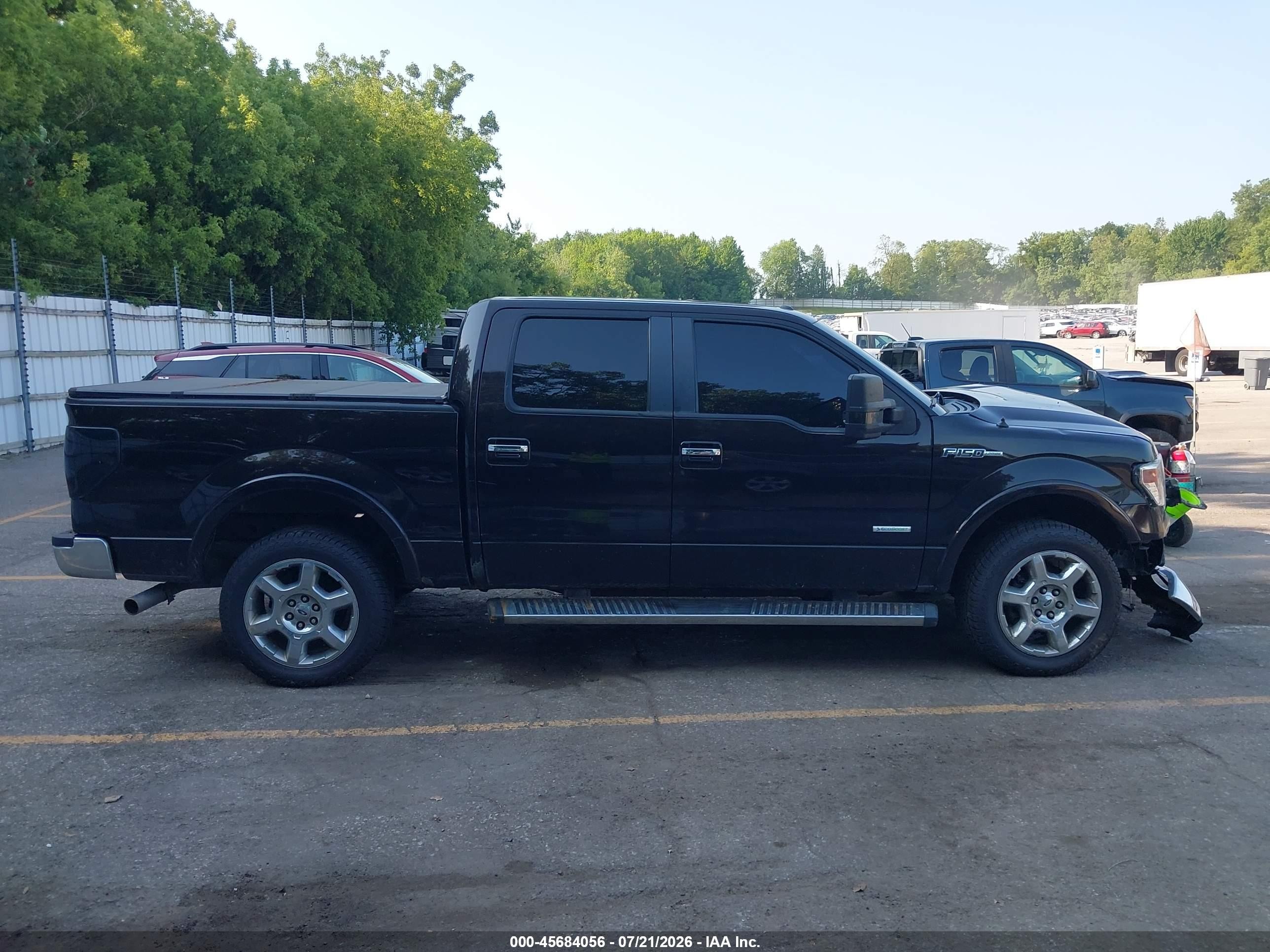 2013 Ford F-150 Lariat Black vin: 1FTFW1ET2DFA58633