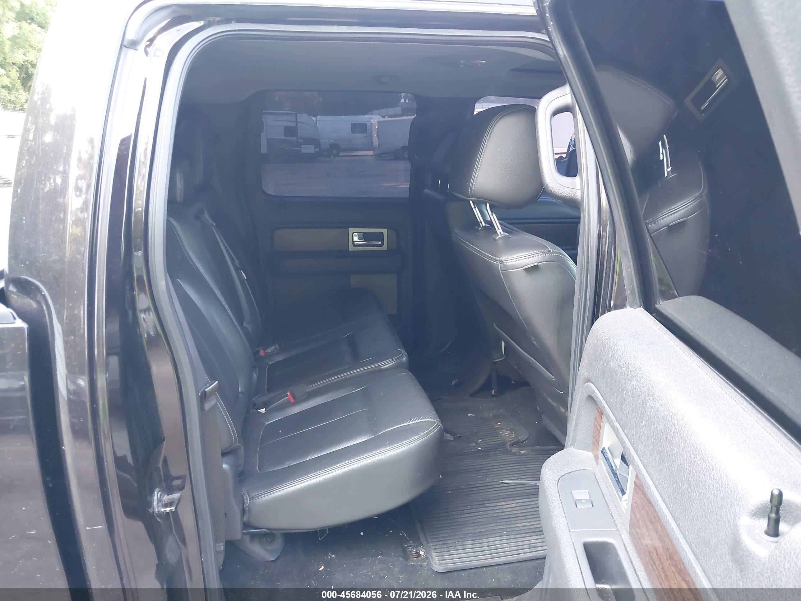 2013 Ford F-150 Lariat Black vin: 1FTFW1ET2DFA58633
