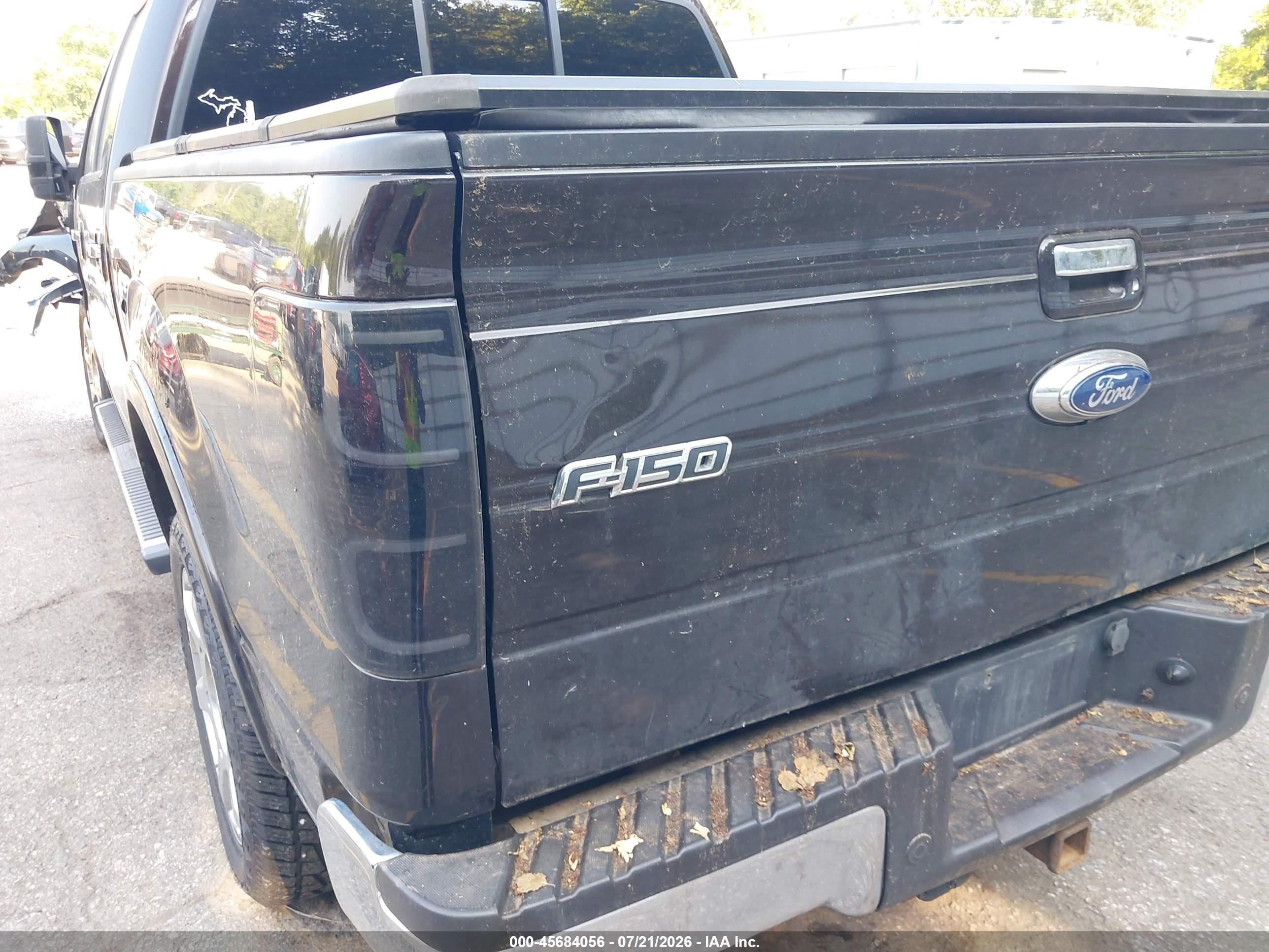 2013 Ford F-150 Lariat Black vin: 1FTFW1ET2DFA58633