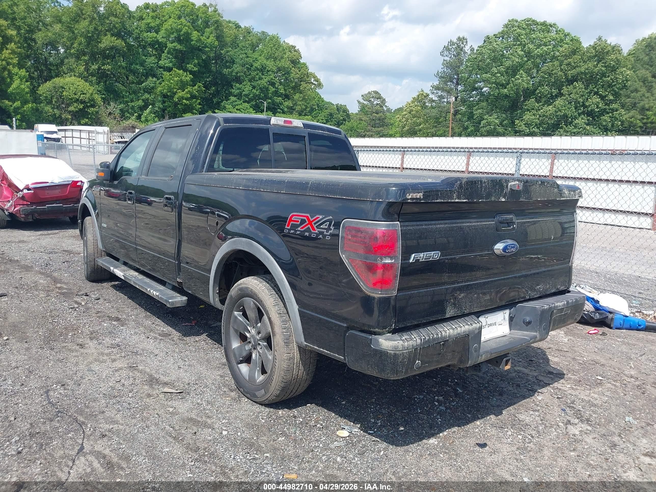 2013 Ford F-150 Fx4 Black vin: 1FTFW1ET2DFB24498