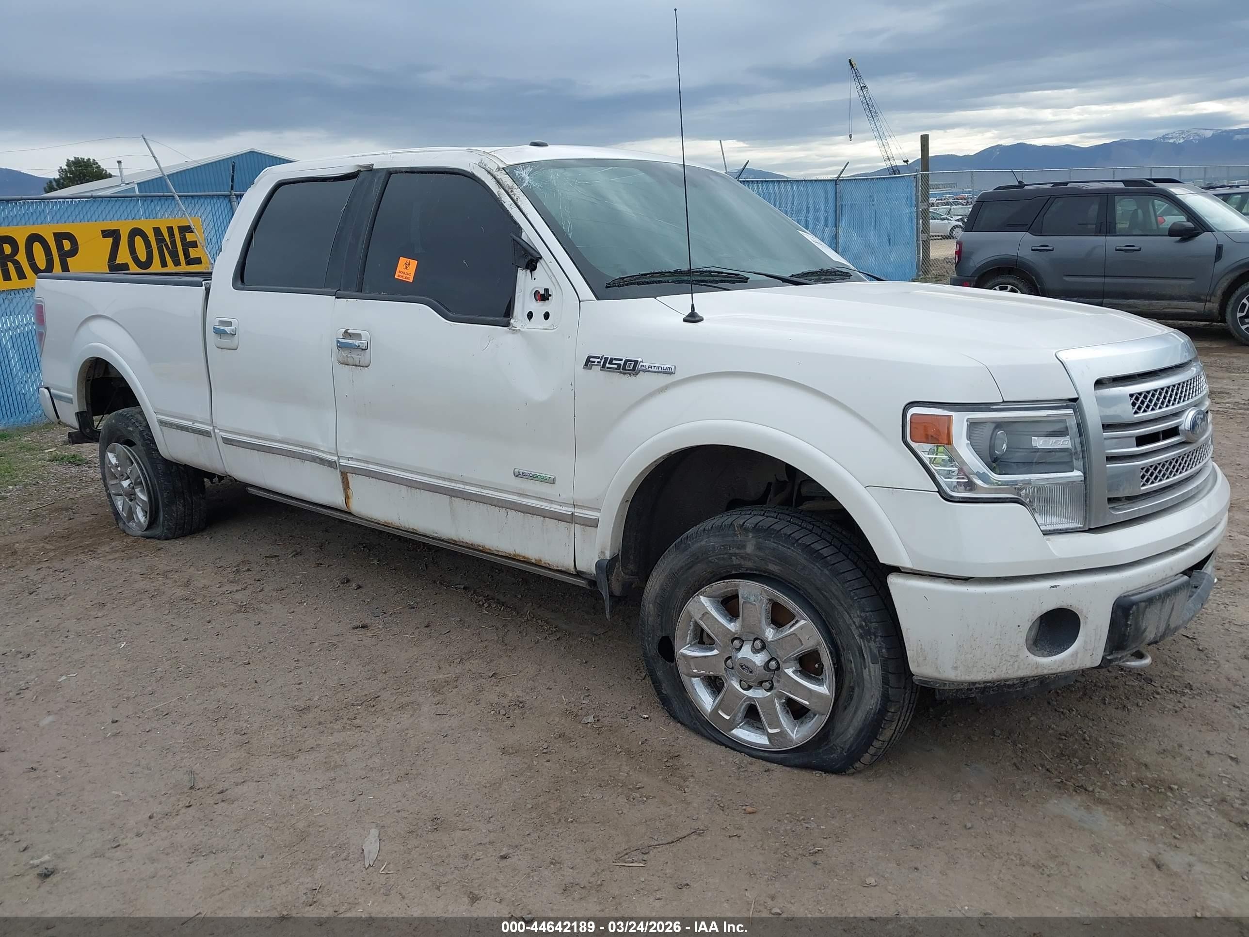 2013 Ford F-150 Platinum White vin: 1FTFW1ET2DFD18514