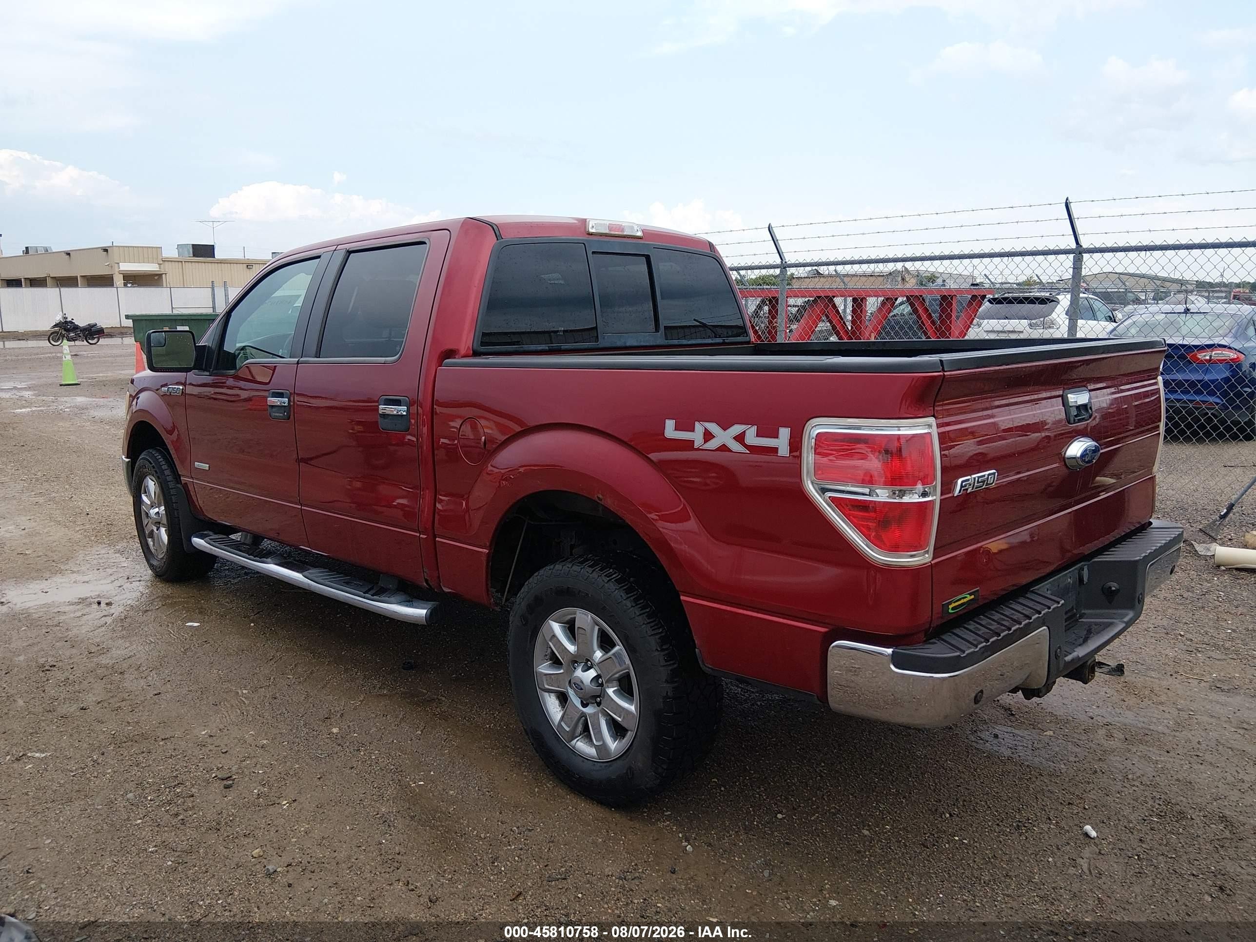 2013 Ford F-150 Xlt Red vin: 1FTFW1ET2DKE03473