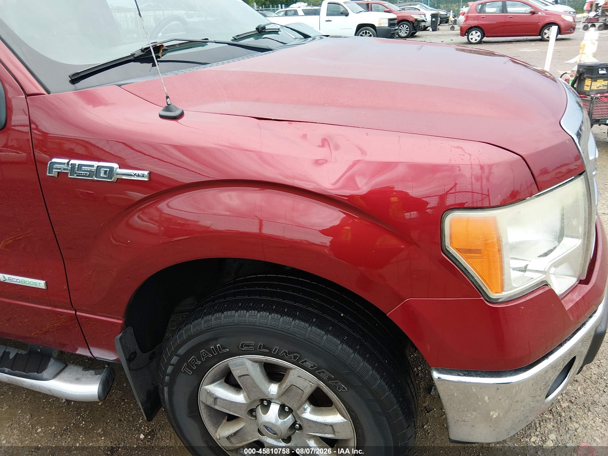 2013 Ford F-150 Xlt Red vin: 1FTFW1ET2DKE03473