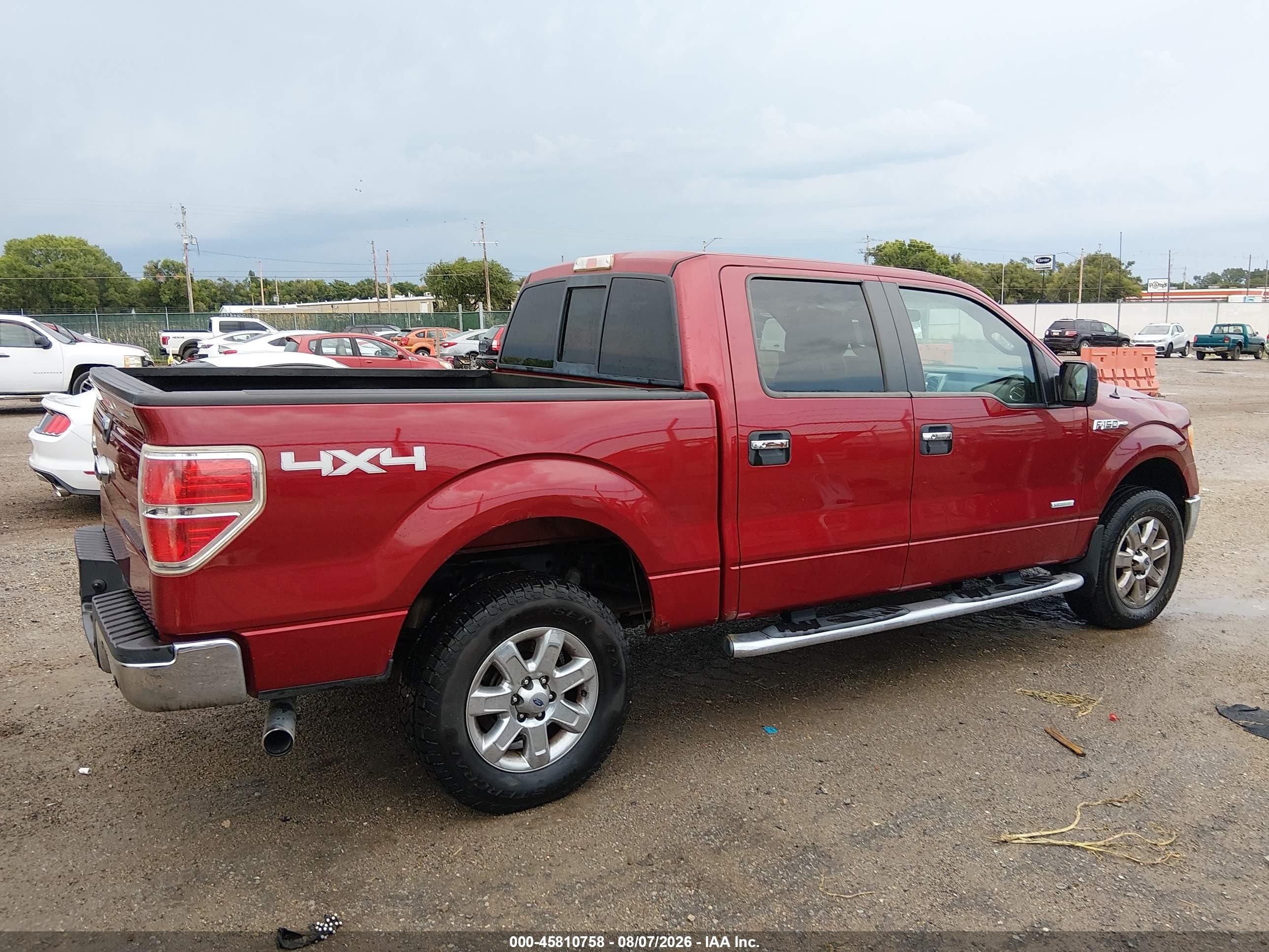 2013 Ford F-150 Xlt Red vin: 1FTFW1ET2DKE03473