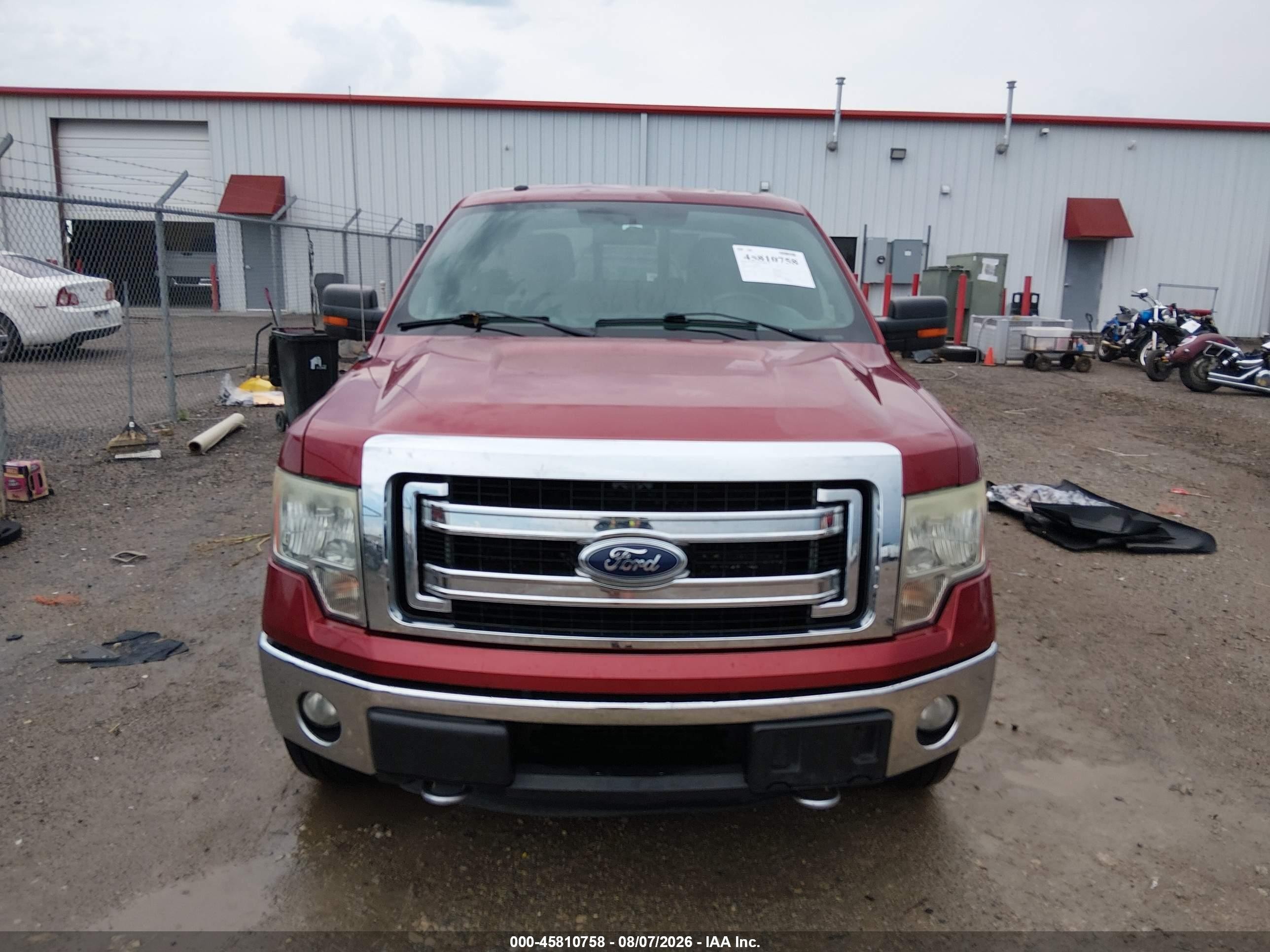 2013 Ford F-150 Xlt Red vin: 1FTFW1ET2DKE03473