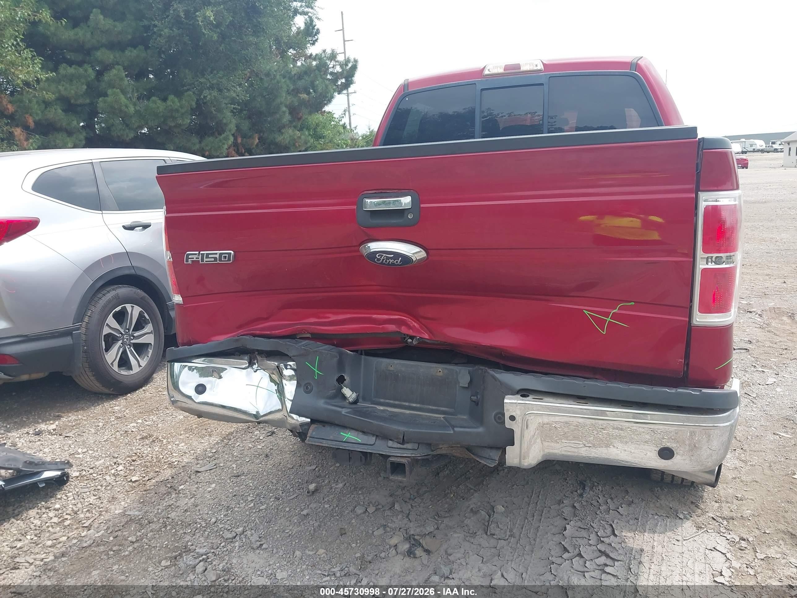 2013 Ford F-150 Xlt Red vin: 1FTFW1ET2DKE87455