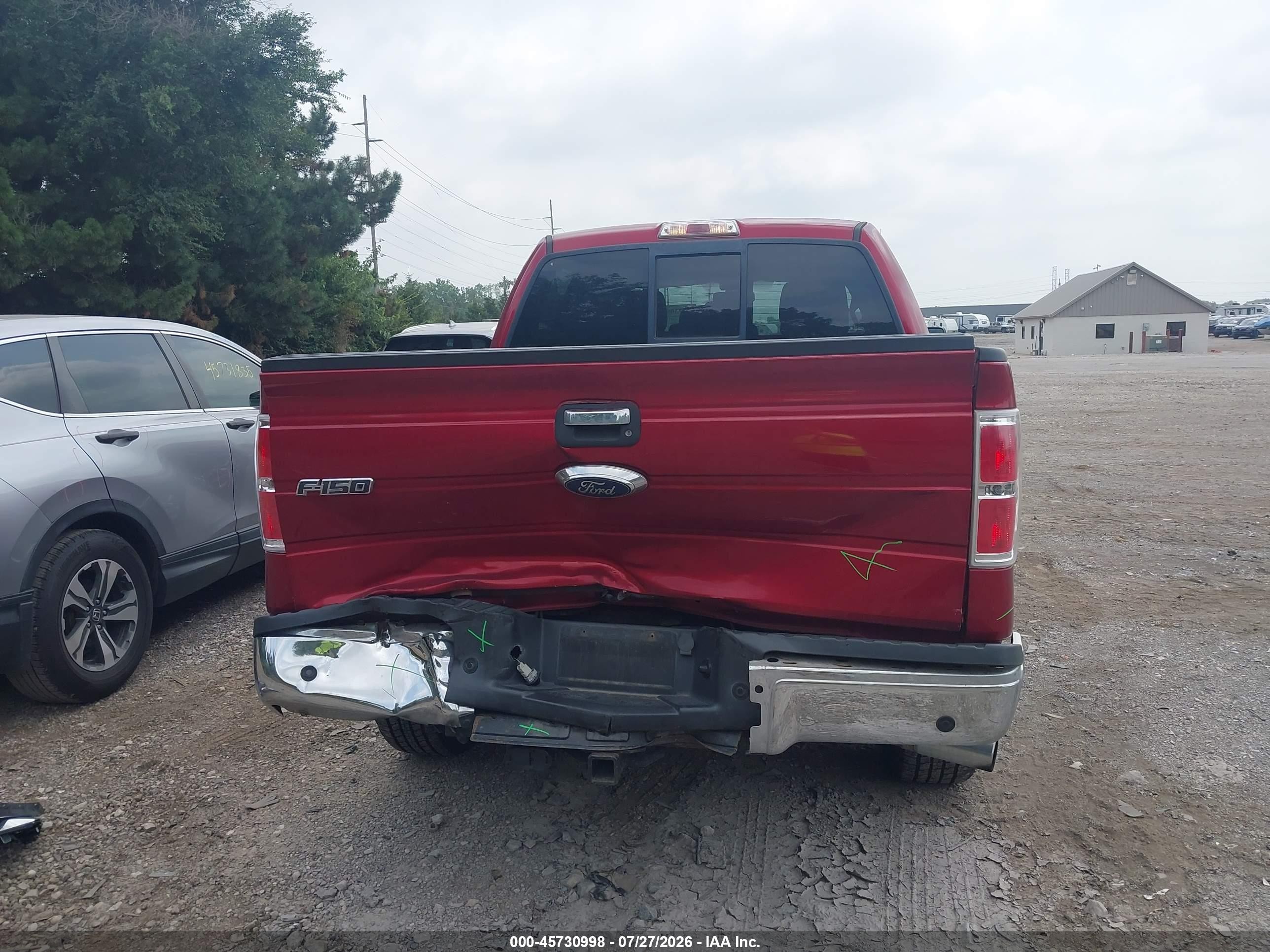 2013 Ford F-150 Xlt Red vin: 1FTFW1ET2DKE87455