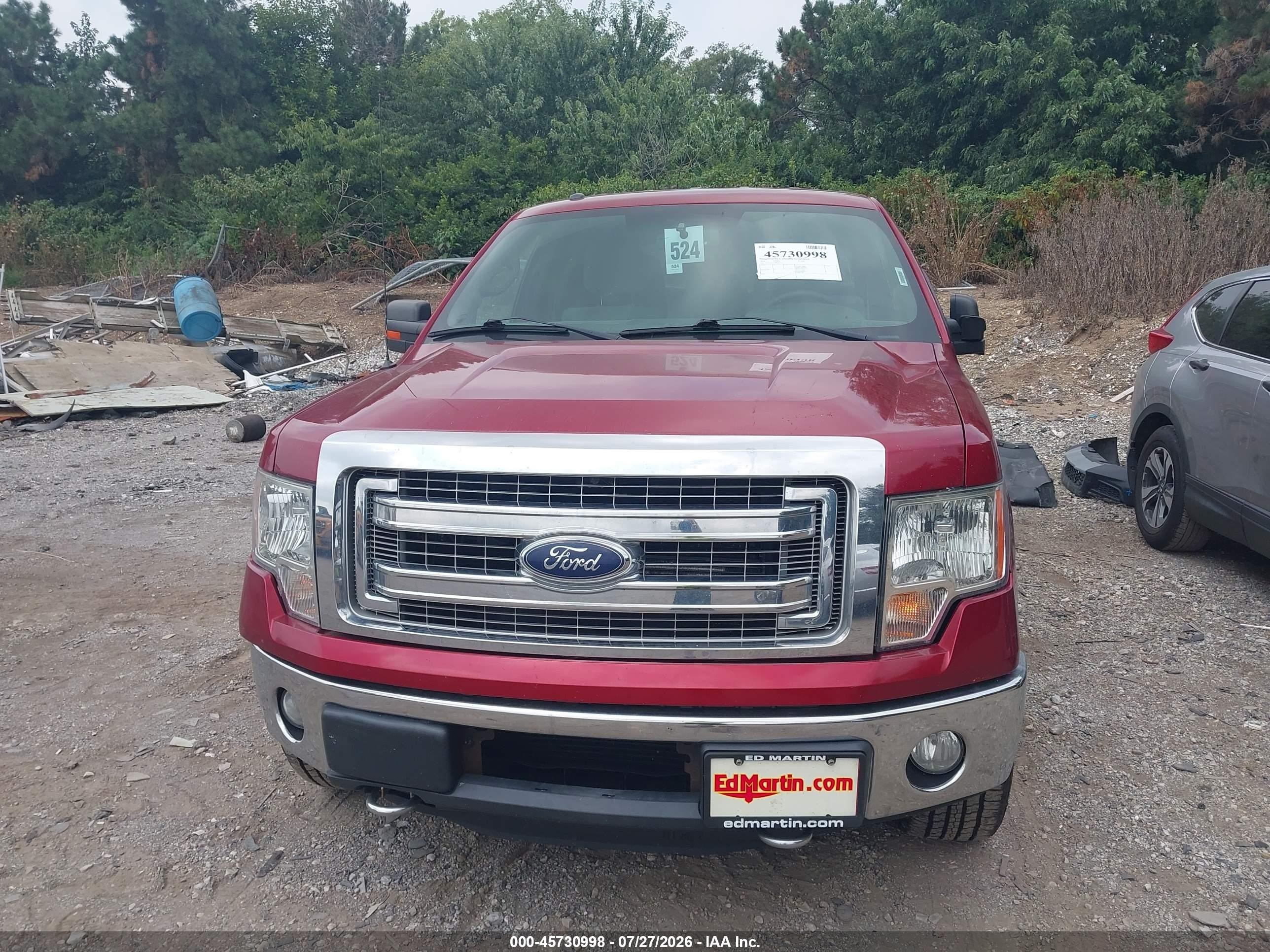 2013 Ford F-150 Xlt Red vin: 1FTFW1ET2DKE87455