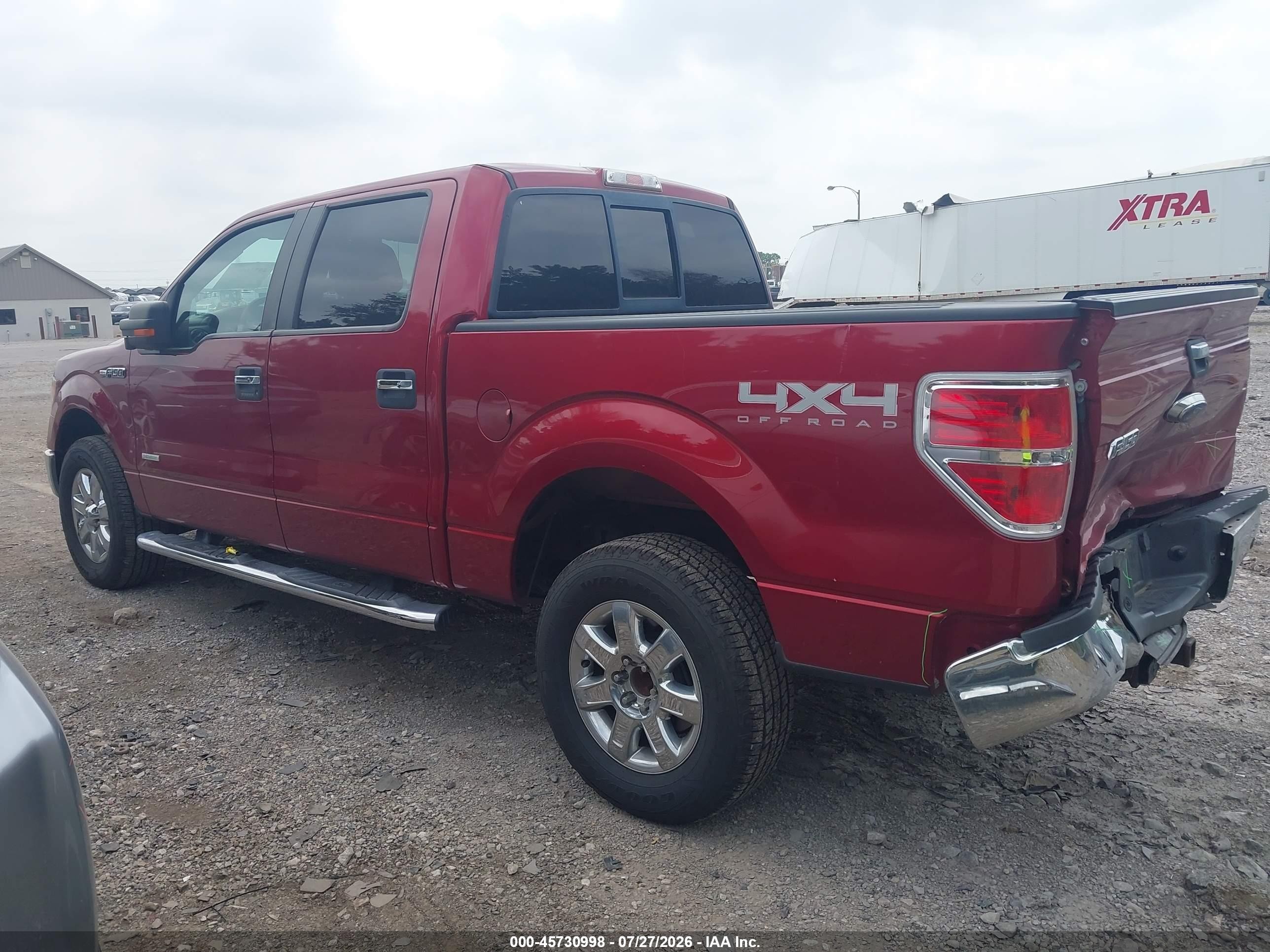 2013 Ford F-150 Xlt Red vin: 1FTFW1ET2DKE87455