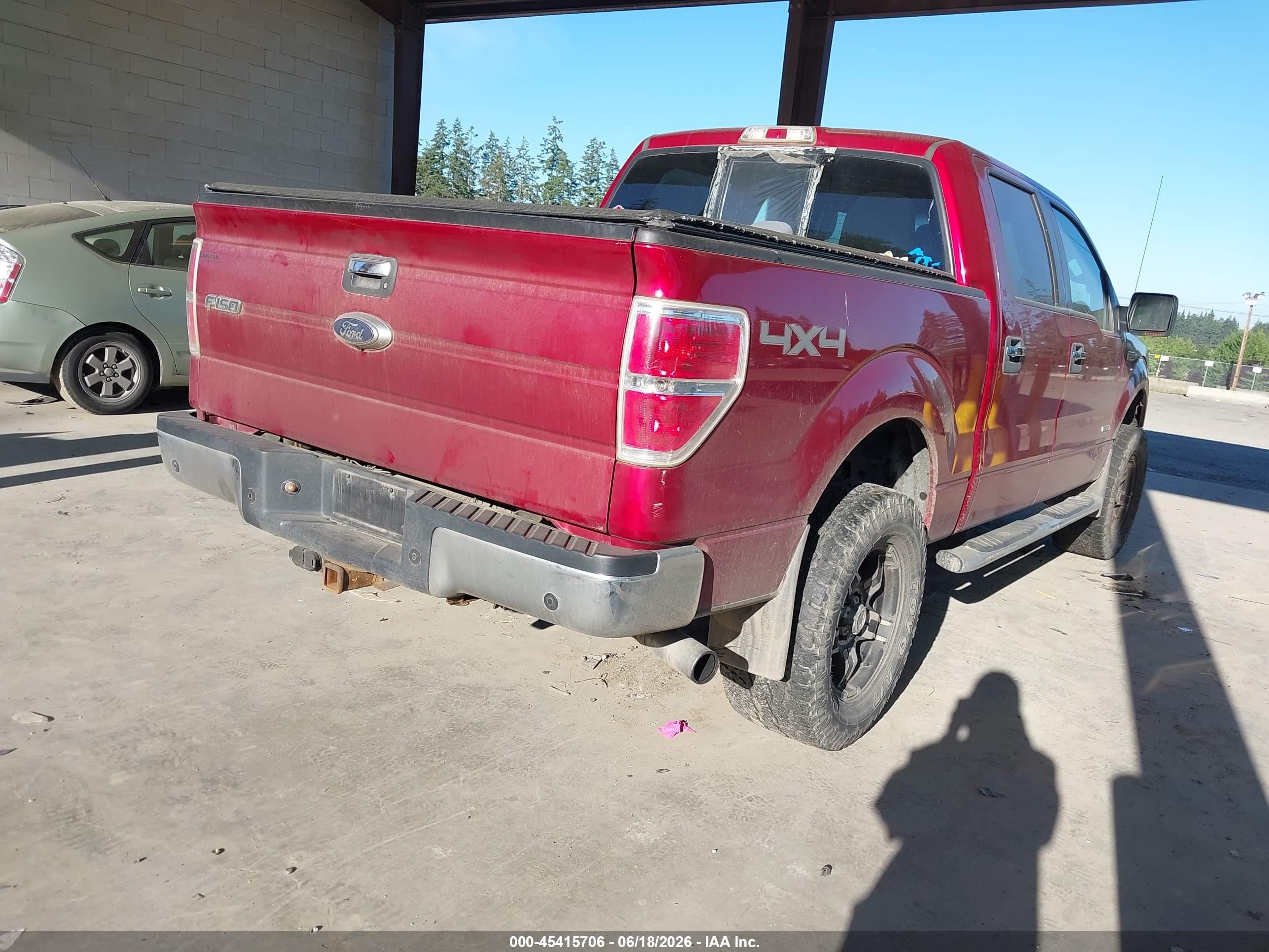 2013 Ford F-150 Xlt Red vin: 1FTFW1ET2DKF60324