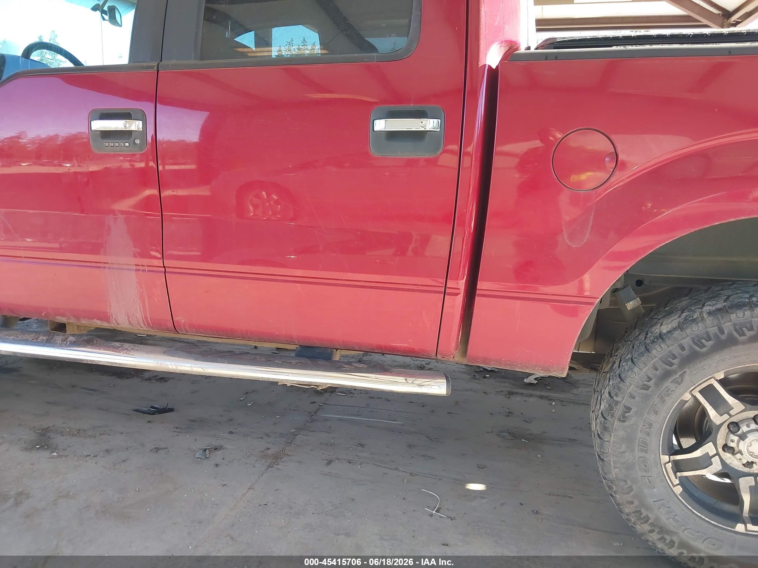 2013 Ford F-150 Xlt Red vin: 1FTFW1ET2DKF60324