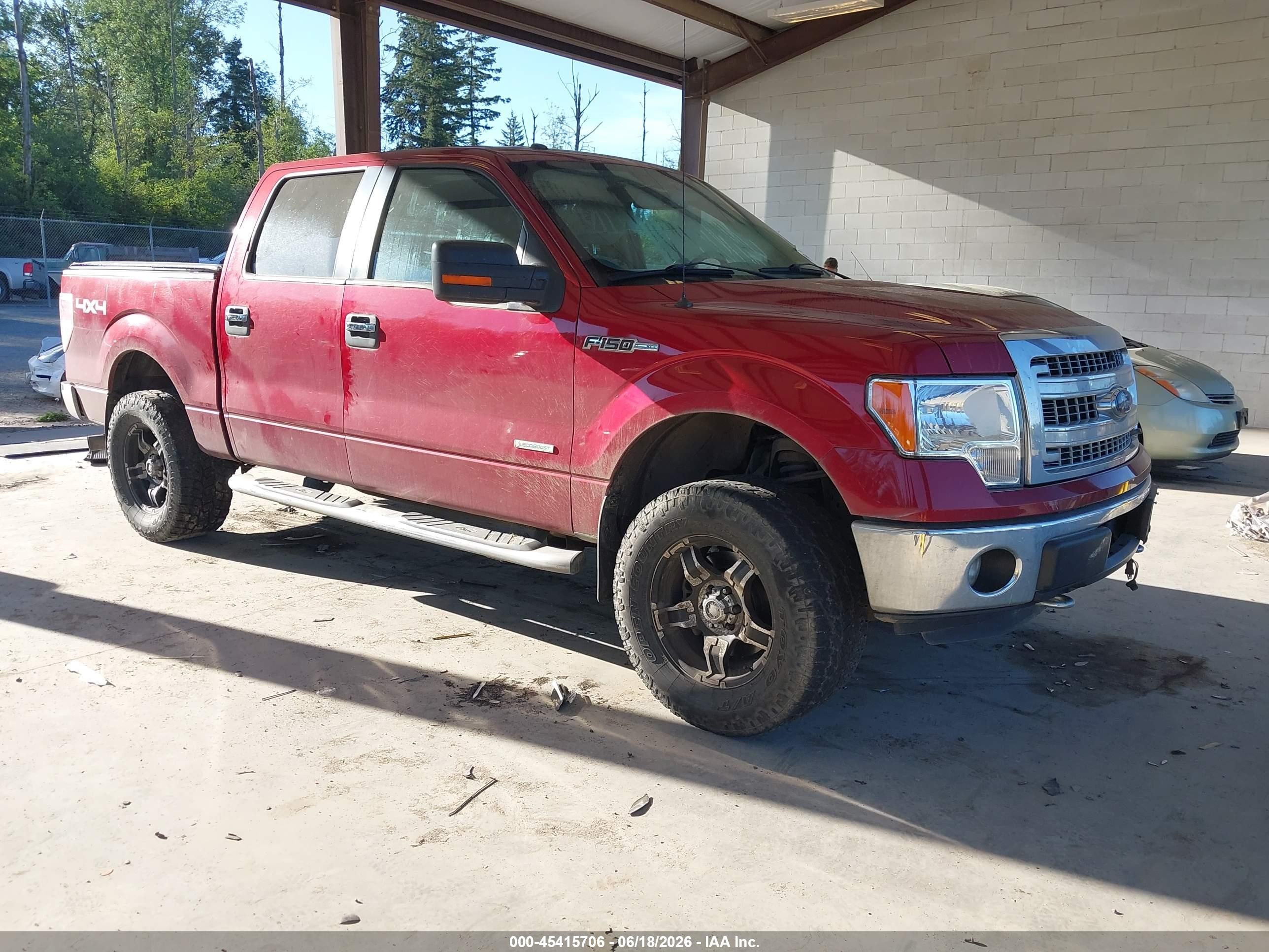 2013 Ford F-150 Xlt Red vin: 1FTFW1ET2DKF60324