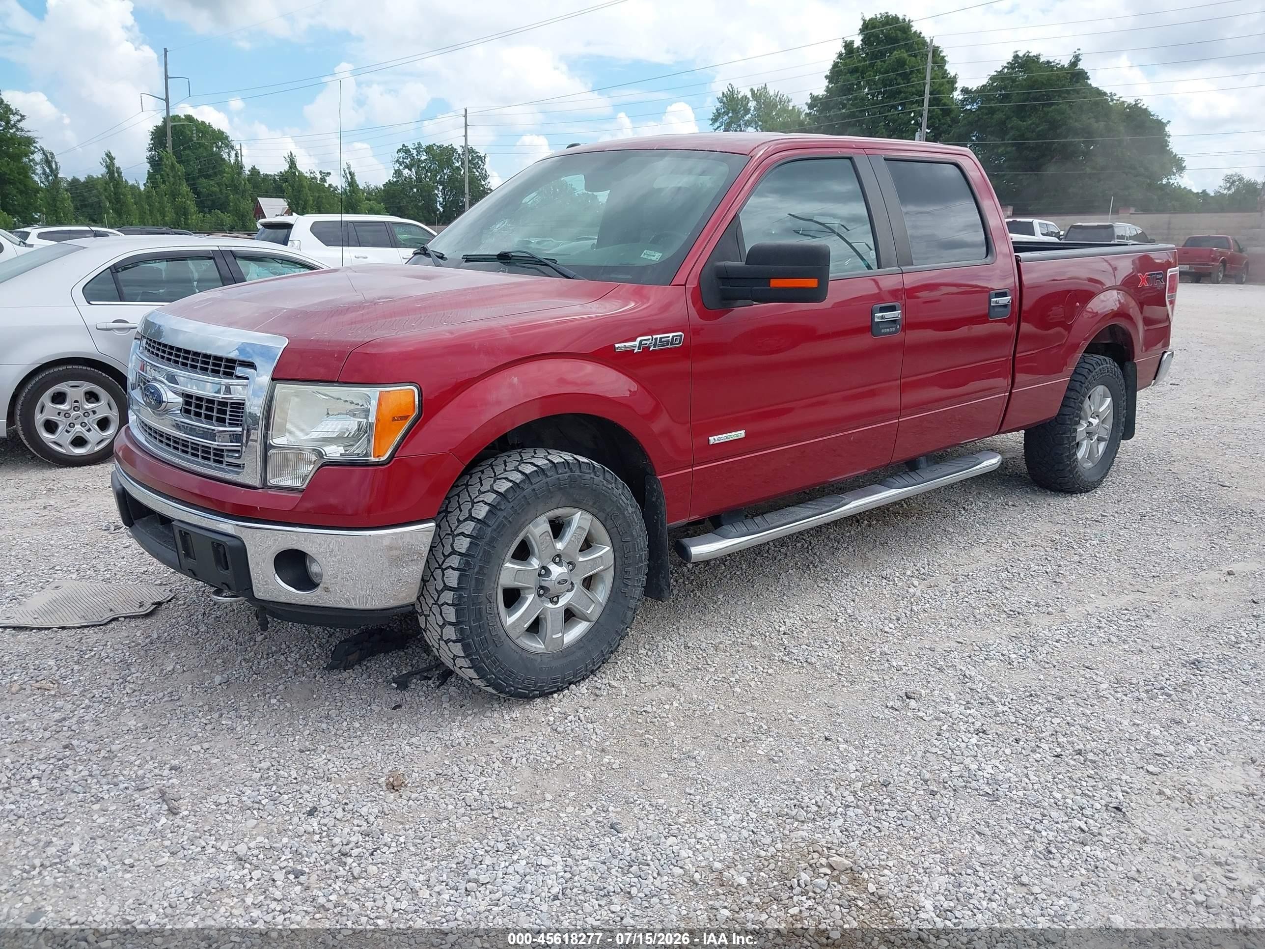 2014 Ford F-150 Xlt Red vin: 1FTFW1ET2EFC37028