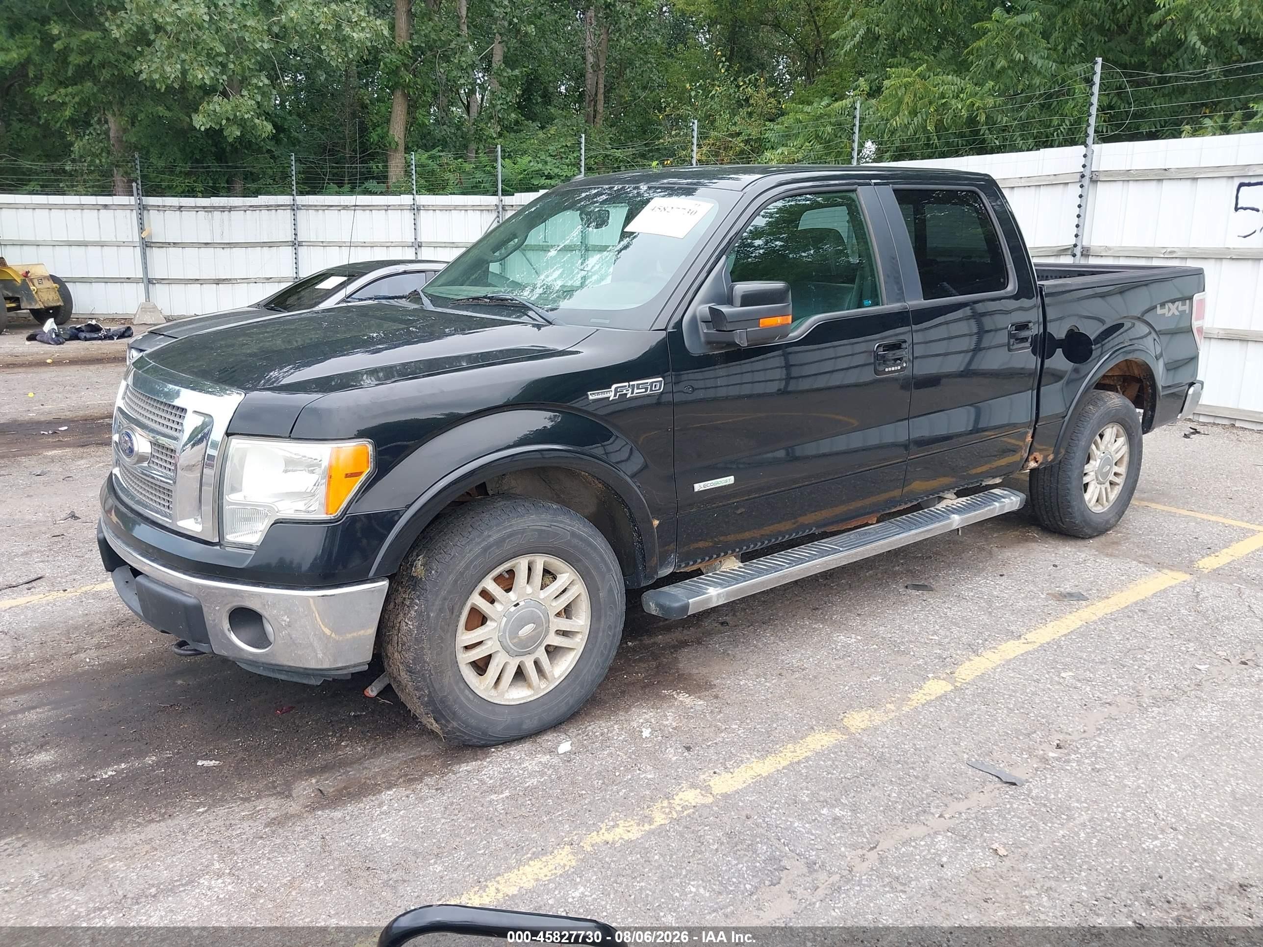 2011 Ford F-150 Lariat Black vin: 1FTFW1ET3BFC04308