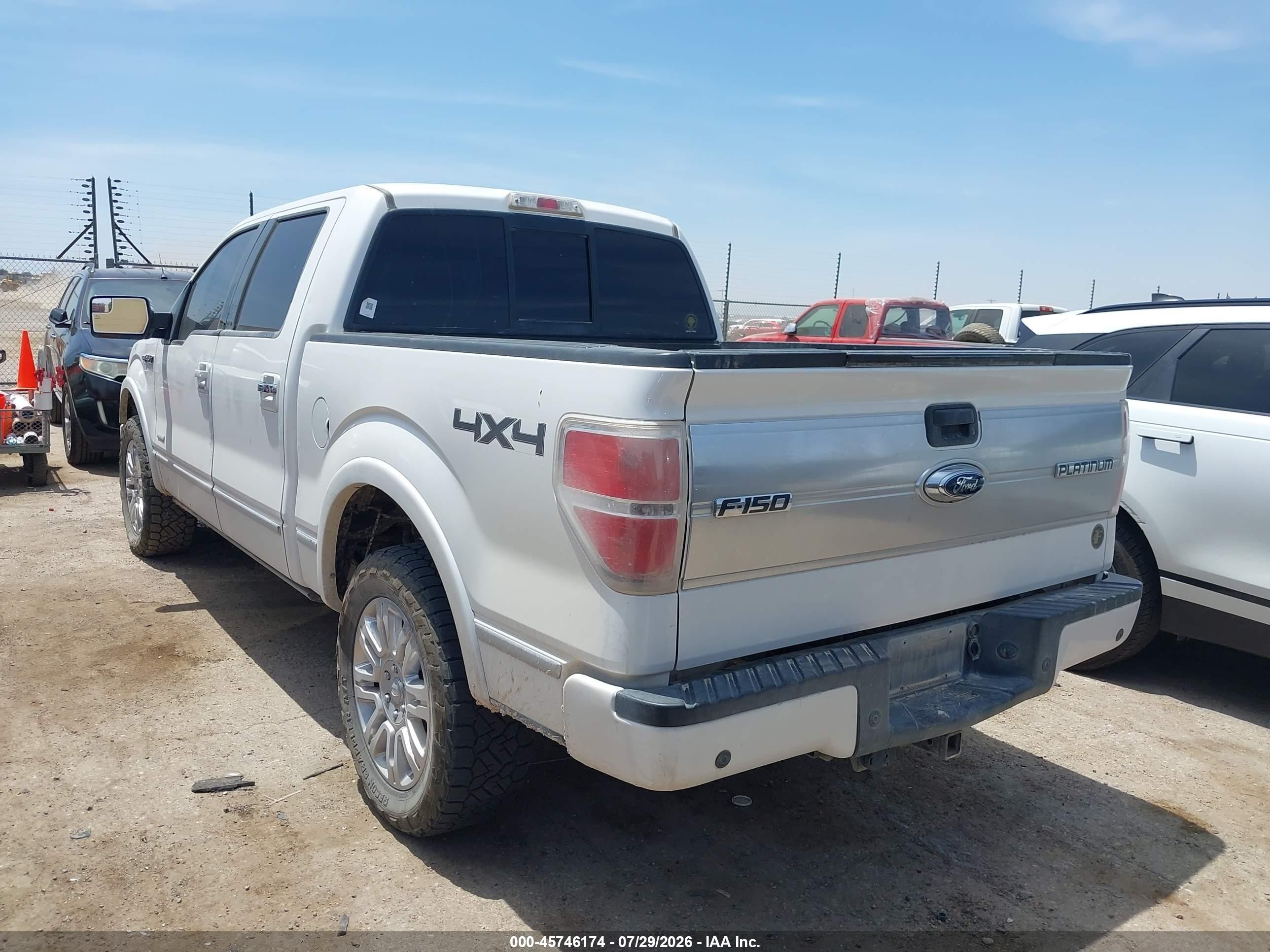 2011 Ford F-150 Platinum Белый vin: 1FTFW1ET3BFC91160