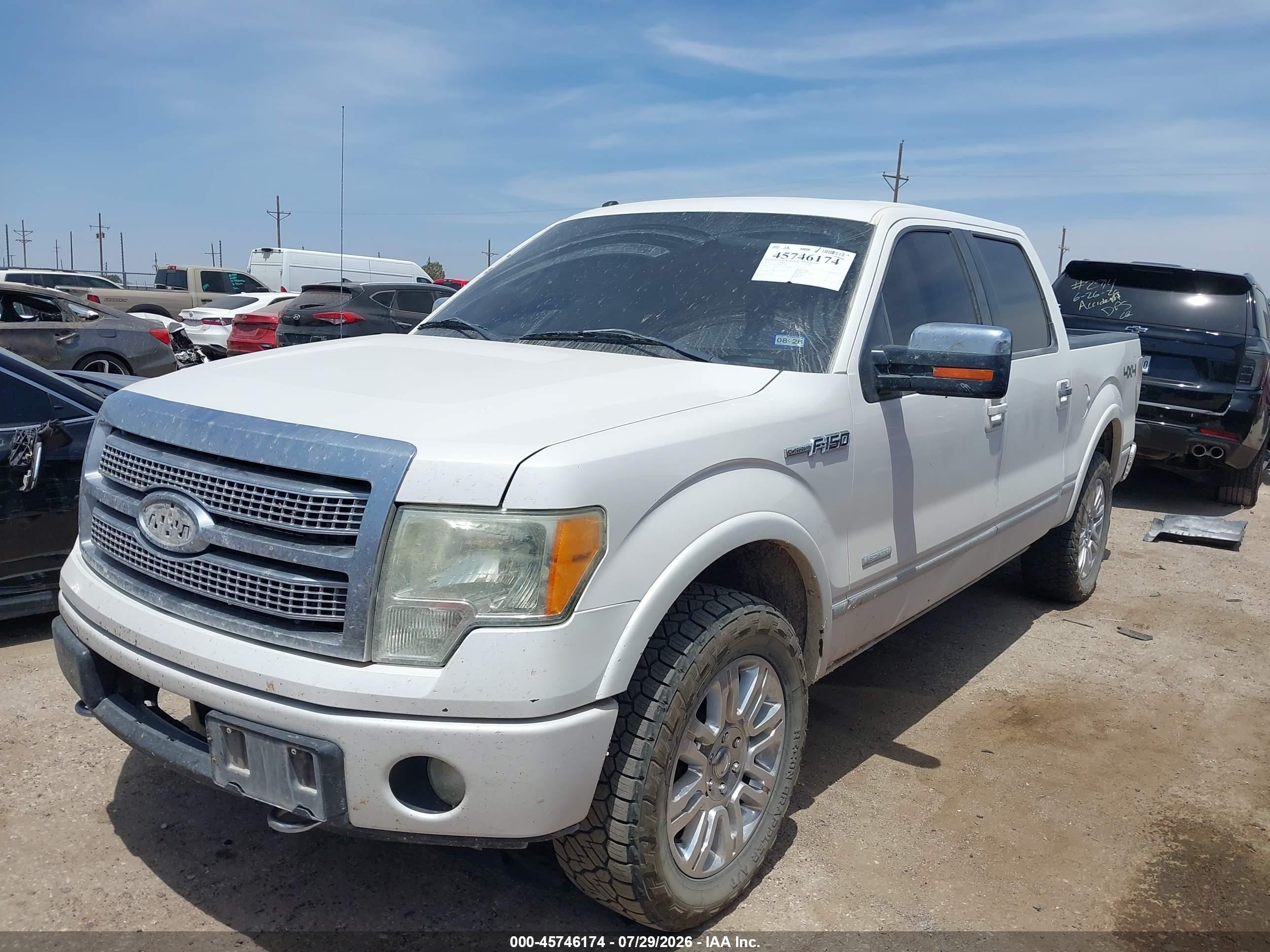 2011 Ford F-150 Platinum Белый vin: 1FTFW1ET3BFC91160