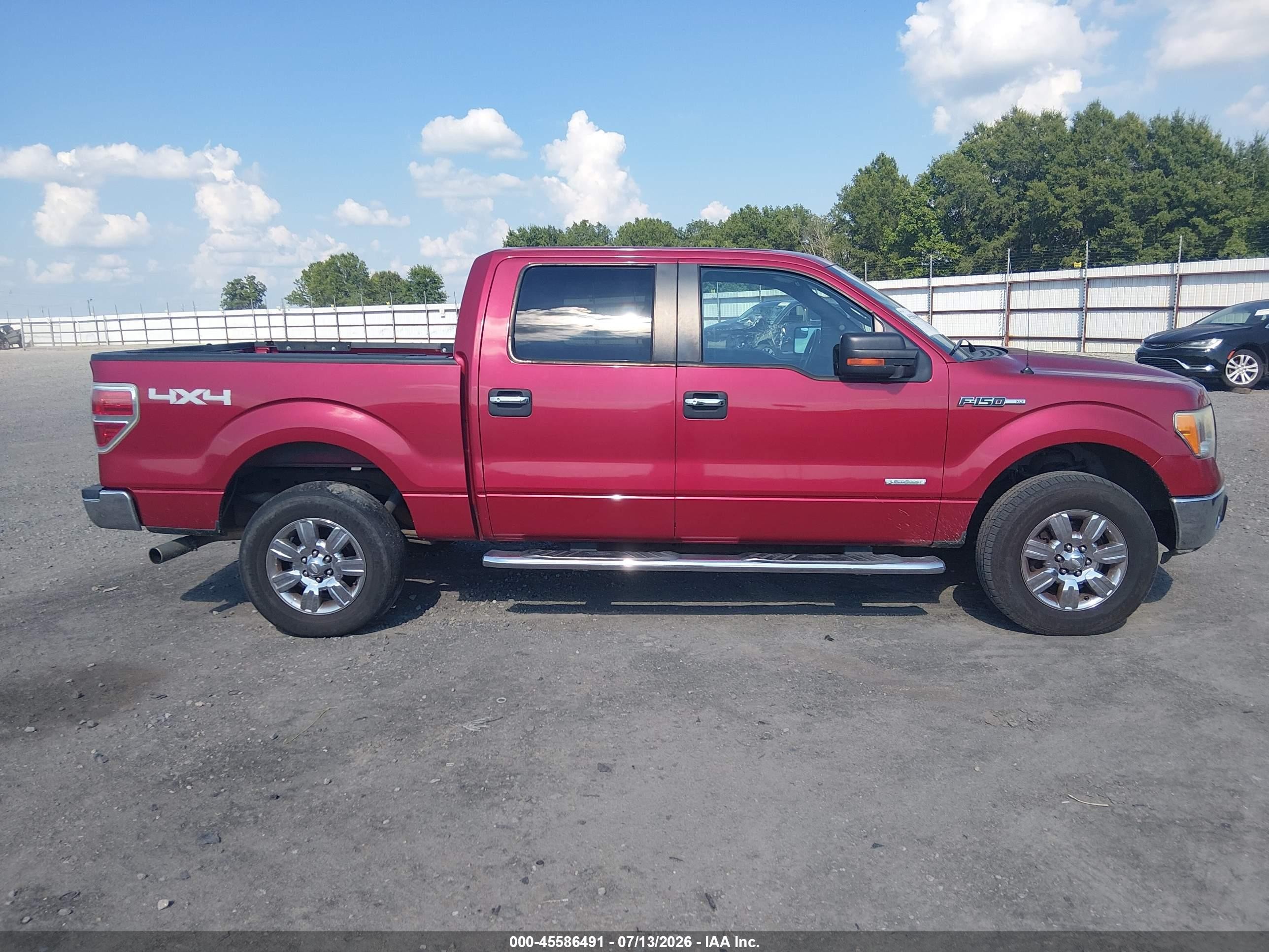 2012 Ford F-150 Xlt Red vin: 1FTFW1ET3CFA43220
