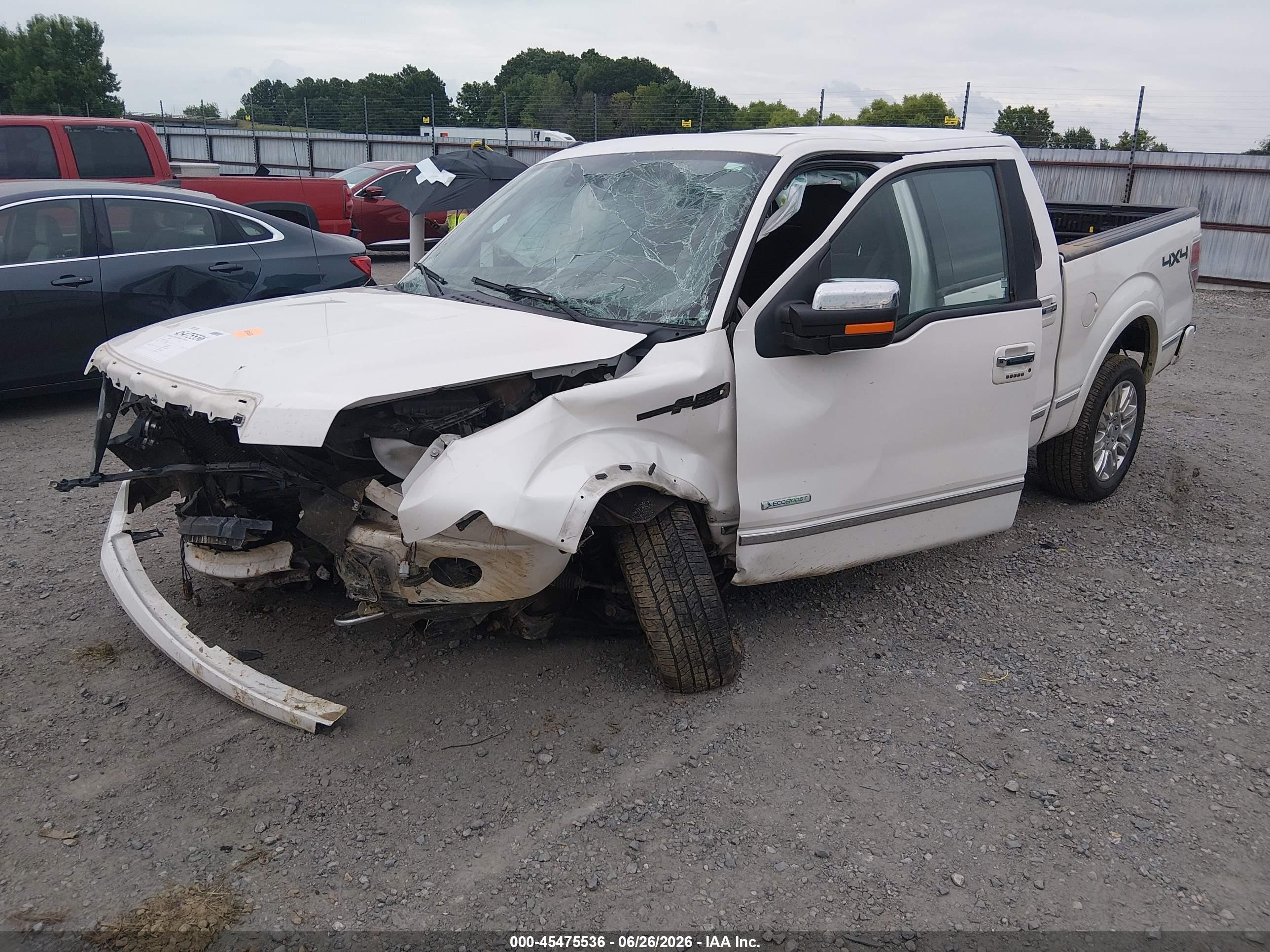 2012 Ford F-150 Platinum White vin: 1FTFW1ET3CFA70188