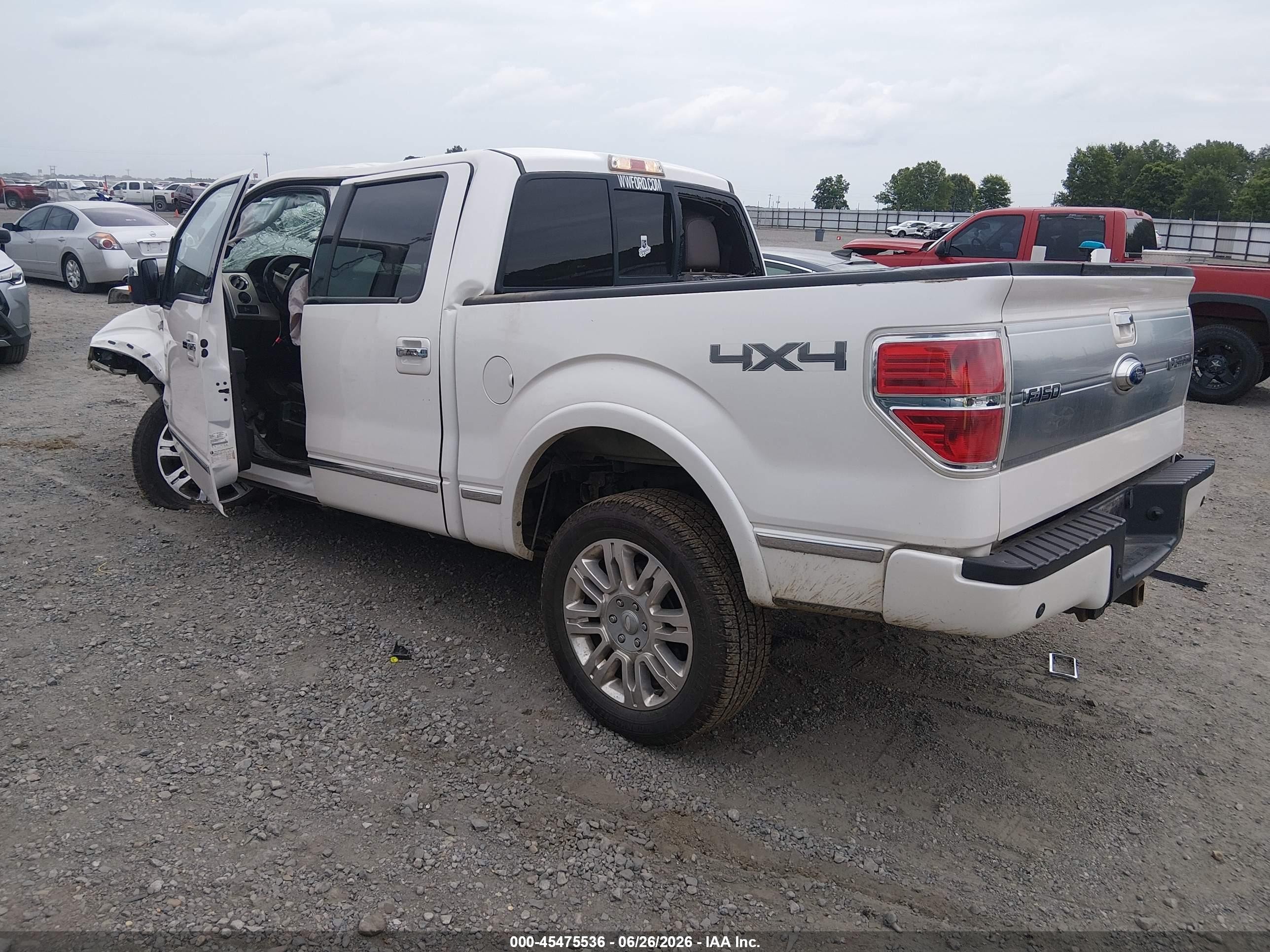 2012 Ford F-150 Platinum White vin: 1FTFW1ET3CFA70188