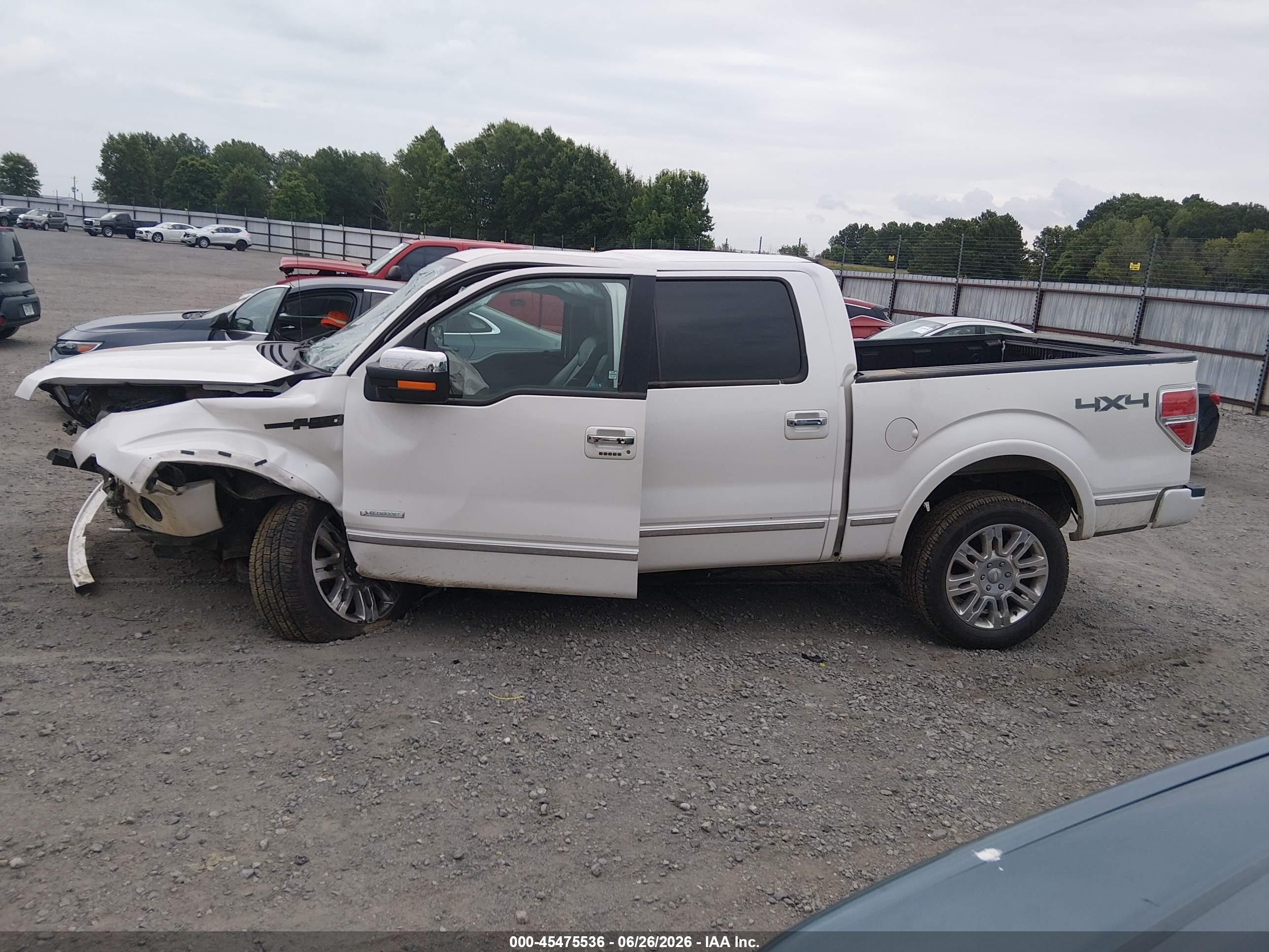 2012 Ford F-150 Platinum White vin: 1FTFW1ET3CFA70188