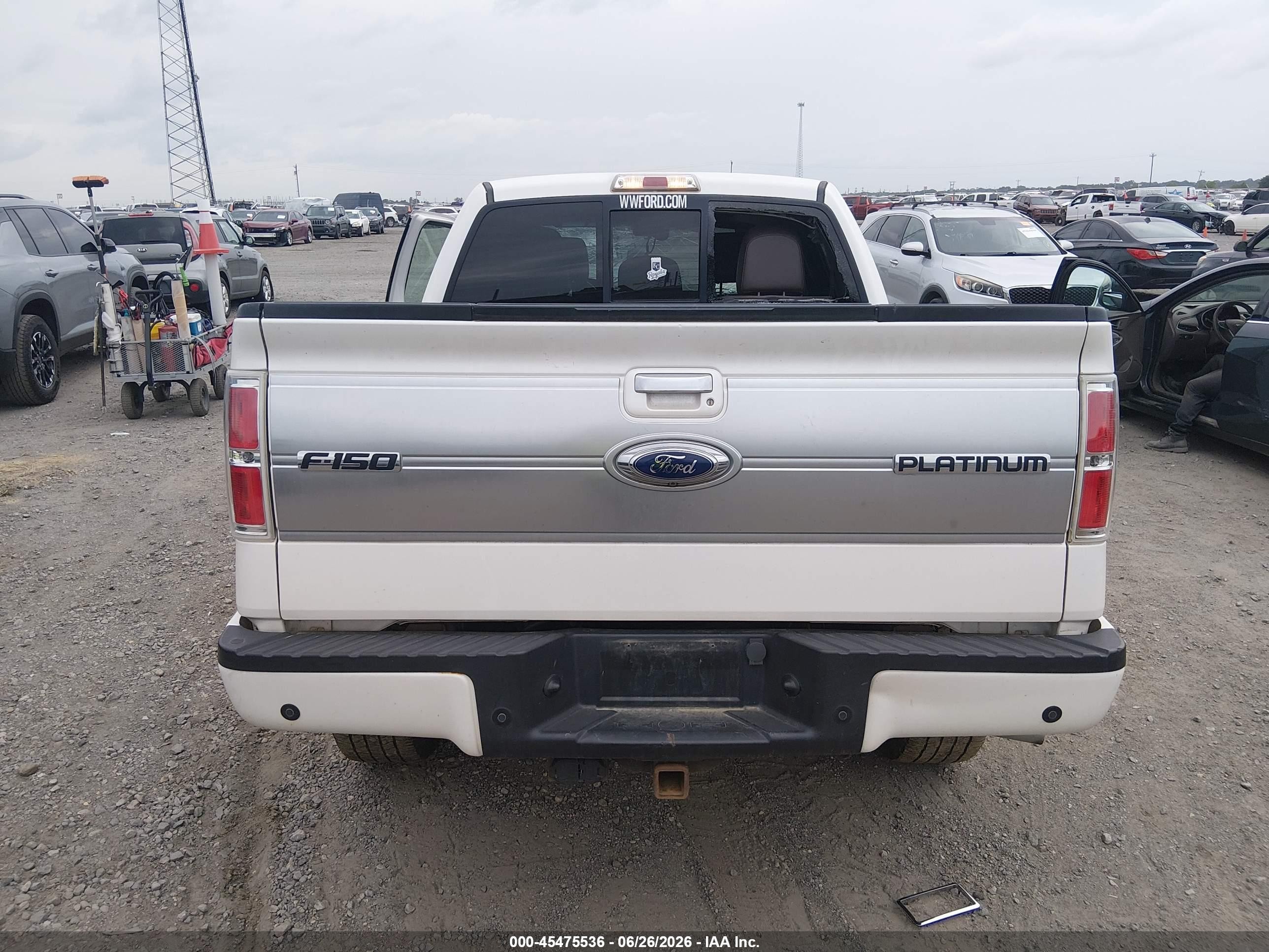 2012 Ford F-150 Platinum White vin: 1FTFW1ET3CFA70188