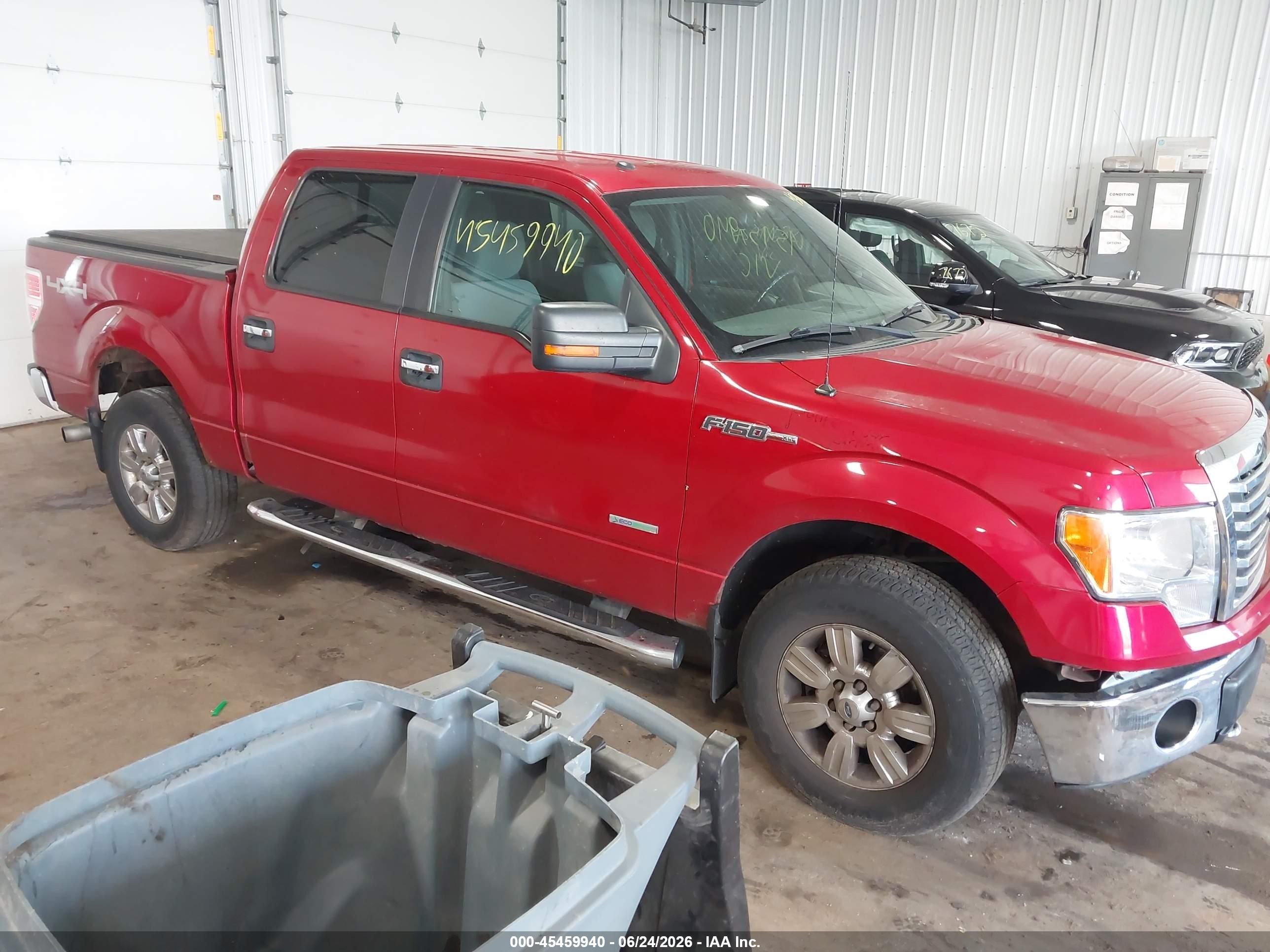 2012 Ford F-150 Fx4/king Ranch/lariat/platinum/xl/xlt Red vin: 1FTFW1ET3CFC98756