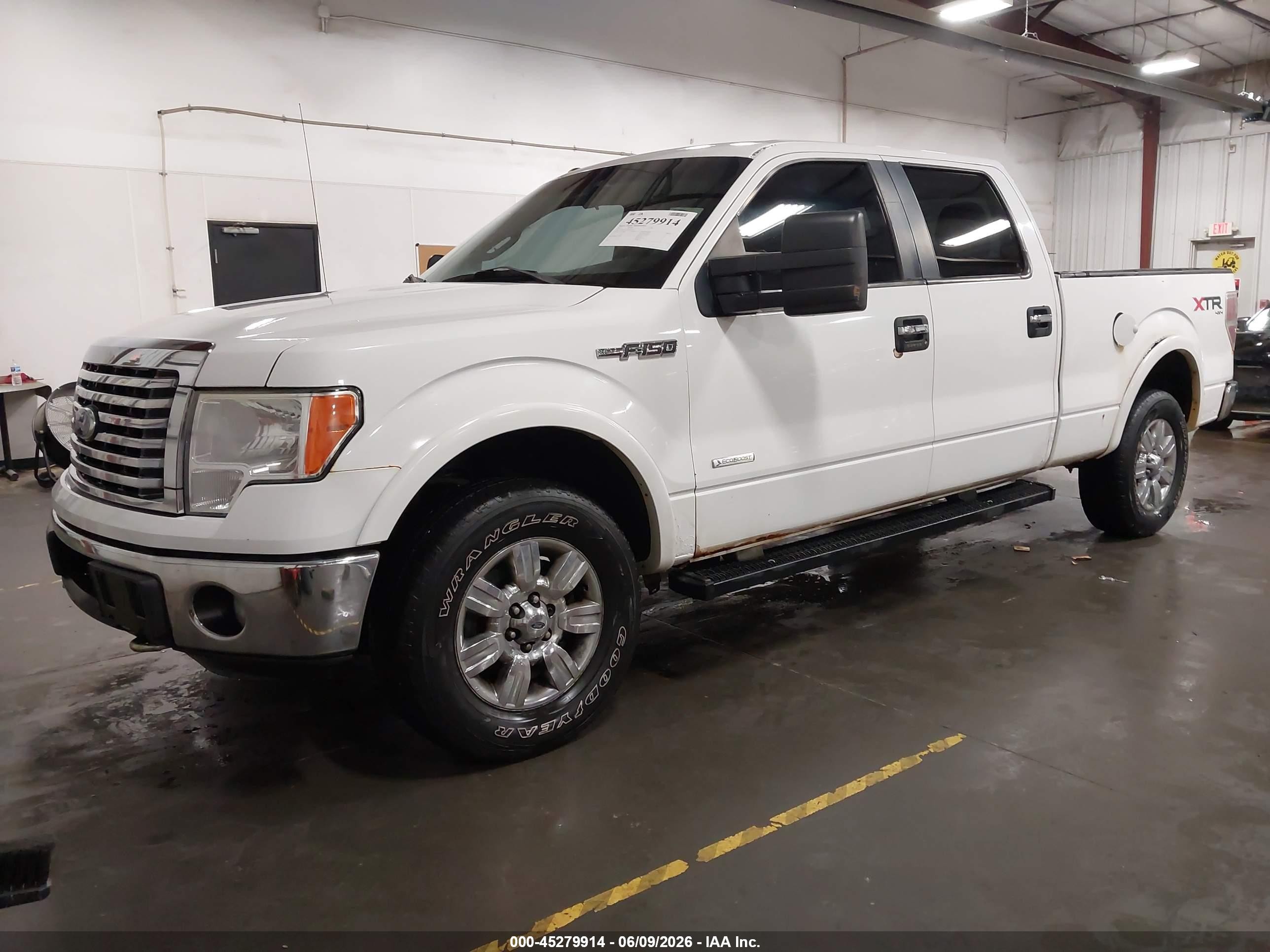 2012 Ford F-150 Xlt White vin: 1FTFW1ET3CKD55349