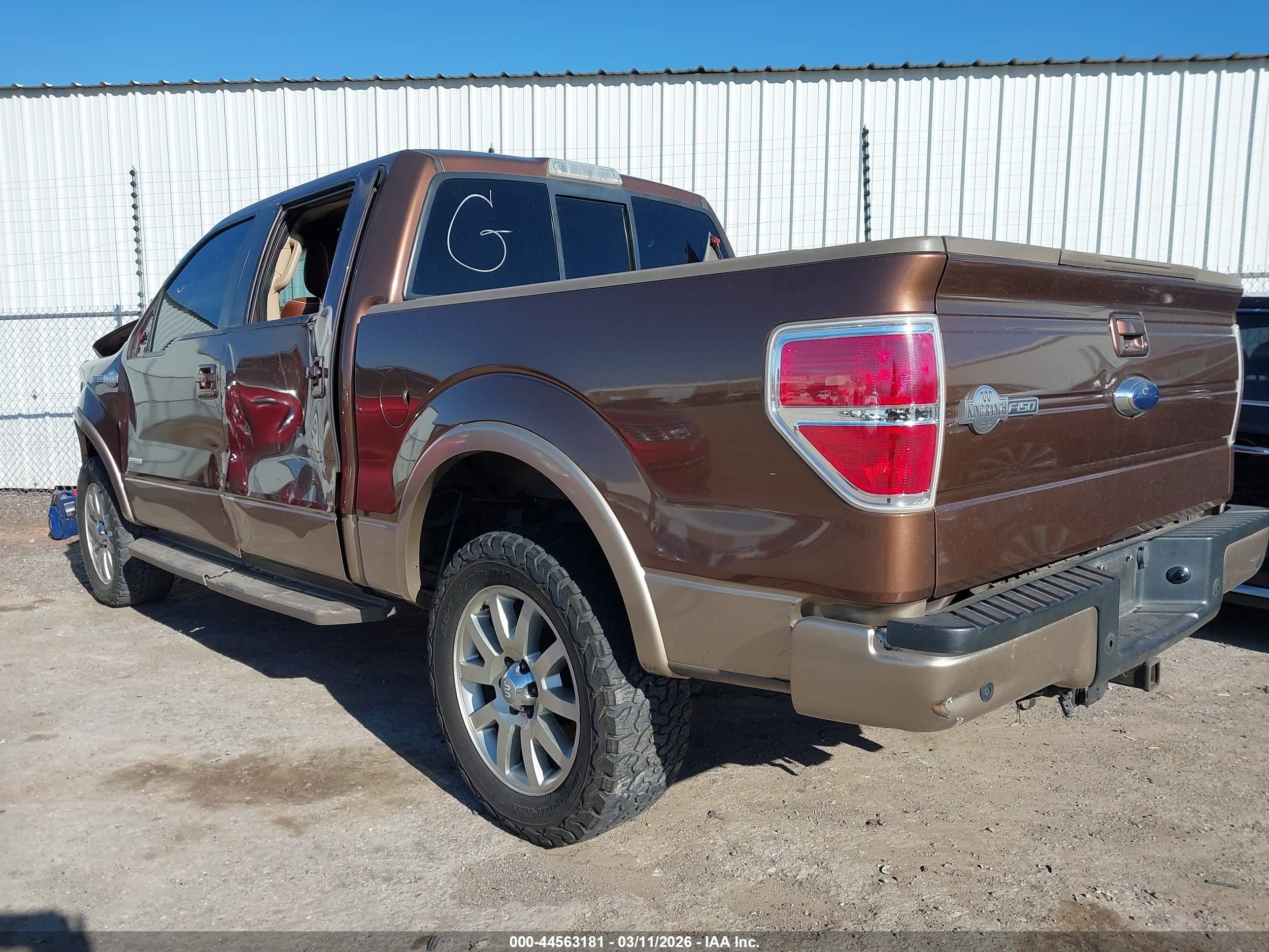 2012 Ford F-150 King Ranch Brown vin: 1FTFW1ET3CKD77738