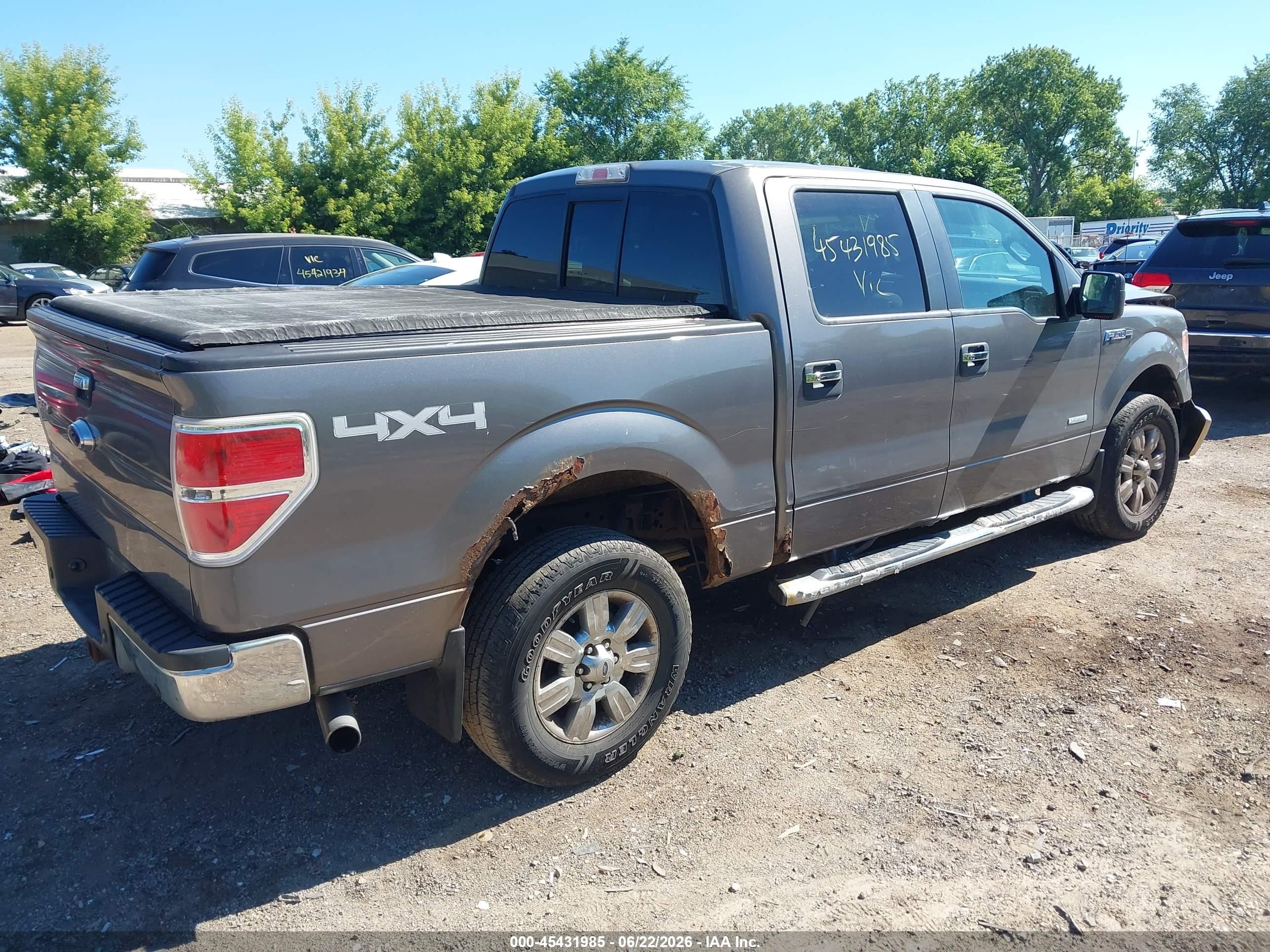 2012 Ford F-150 Fx4/king Ranch/lariat/platinum/xl/xlt Gray vin: 1FTFW1ET3CKE35119