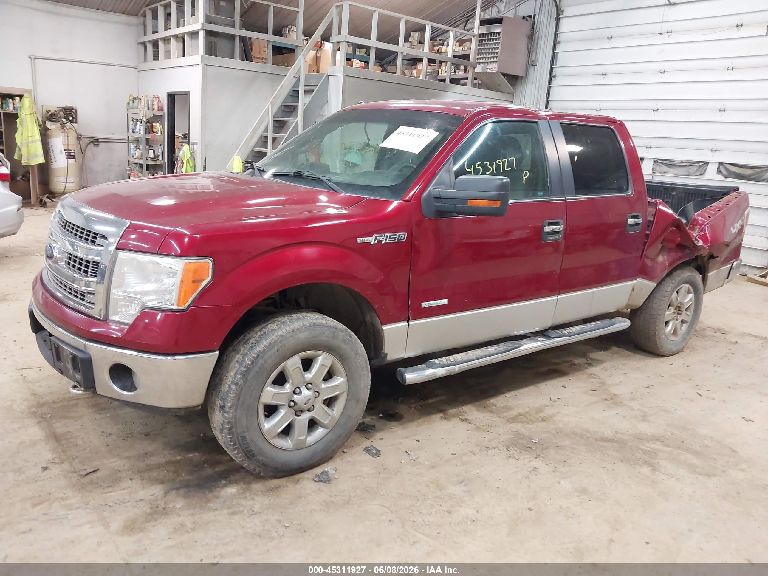 2013 Ford F-150 Xlt Red vin: 1FTFW1ET3DFA36303