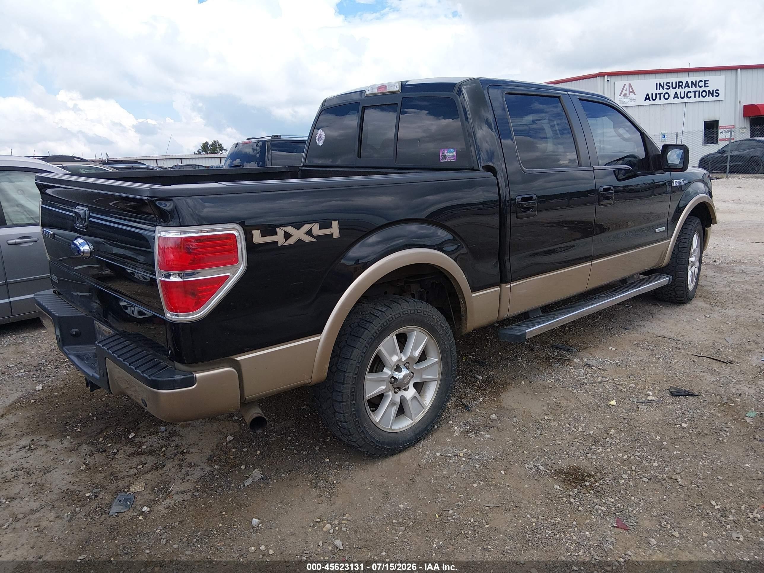 2013 Ford F-150 Lariat Black vin: 1FTFW1ET3DFA38312