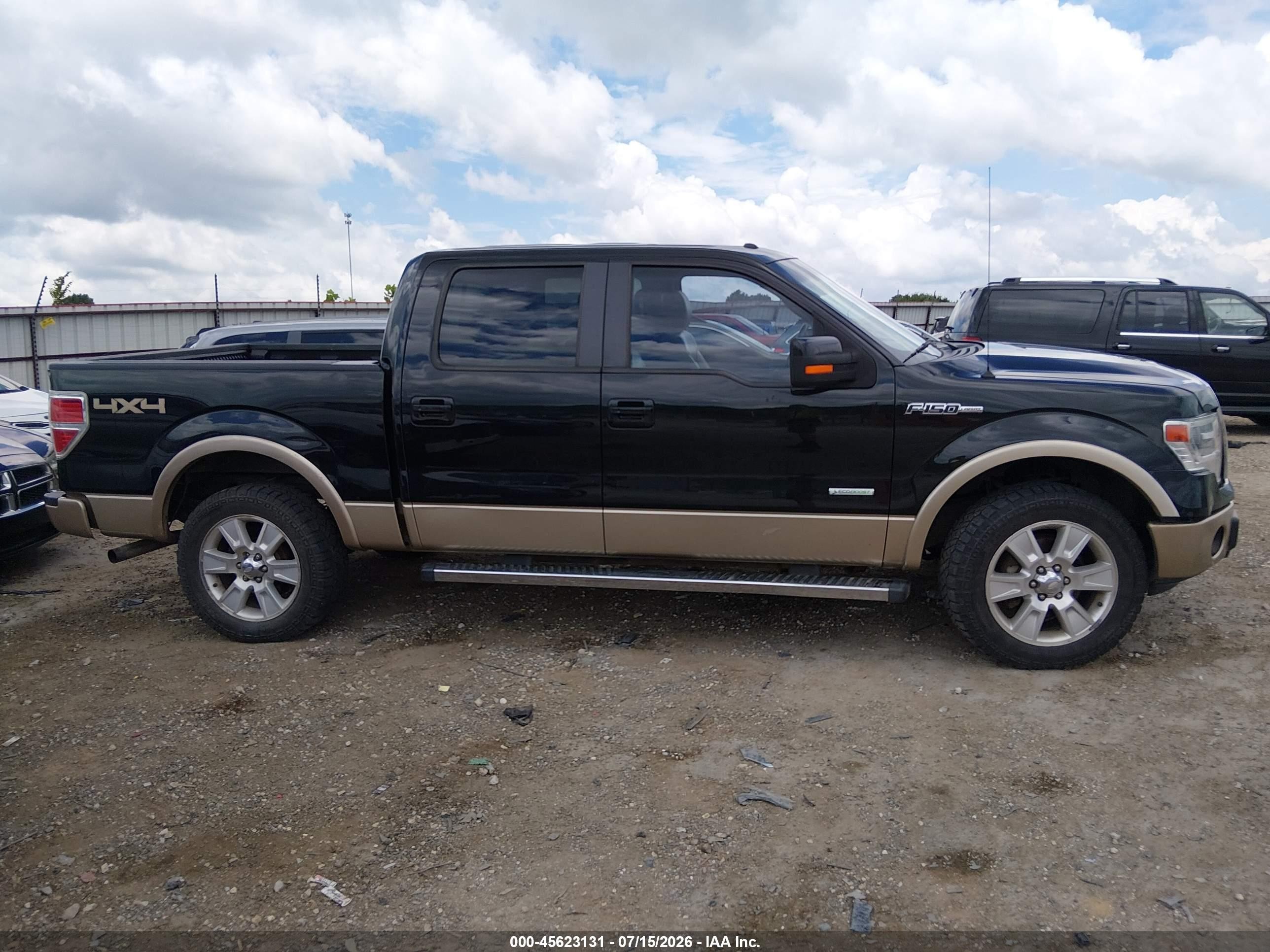 2013 Ford F-150 Lariat Black vin: 1FTFW1ET3DFA38312