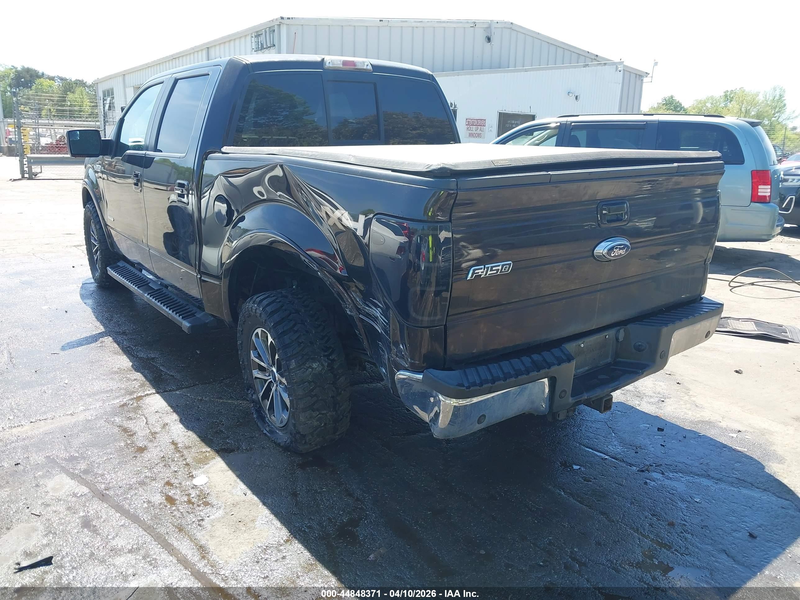 2013 Ford F-150 Lariat Black vin: 1FTFW1ET3DFB16829