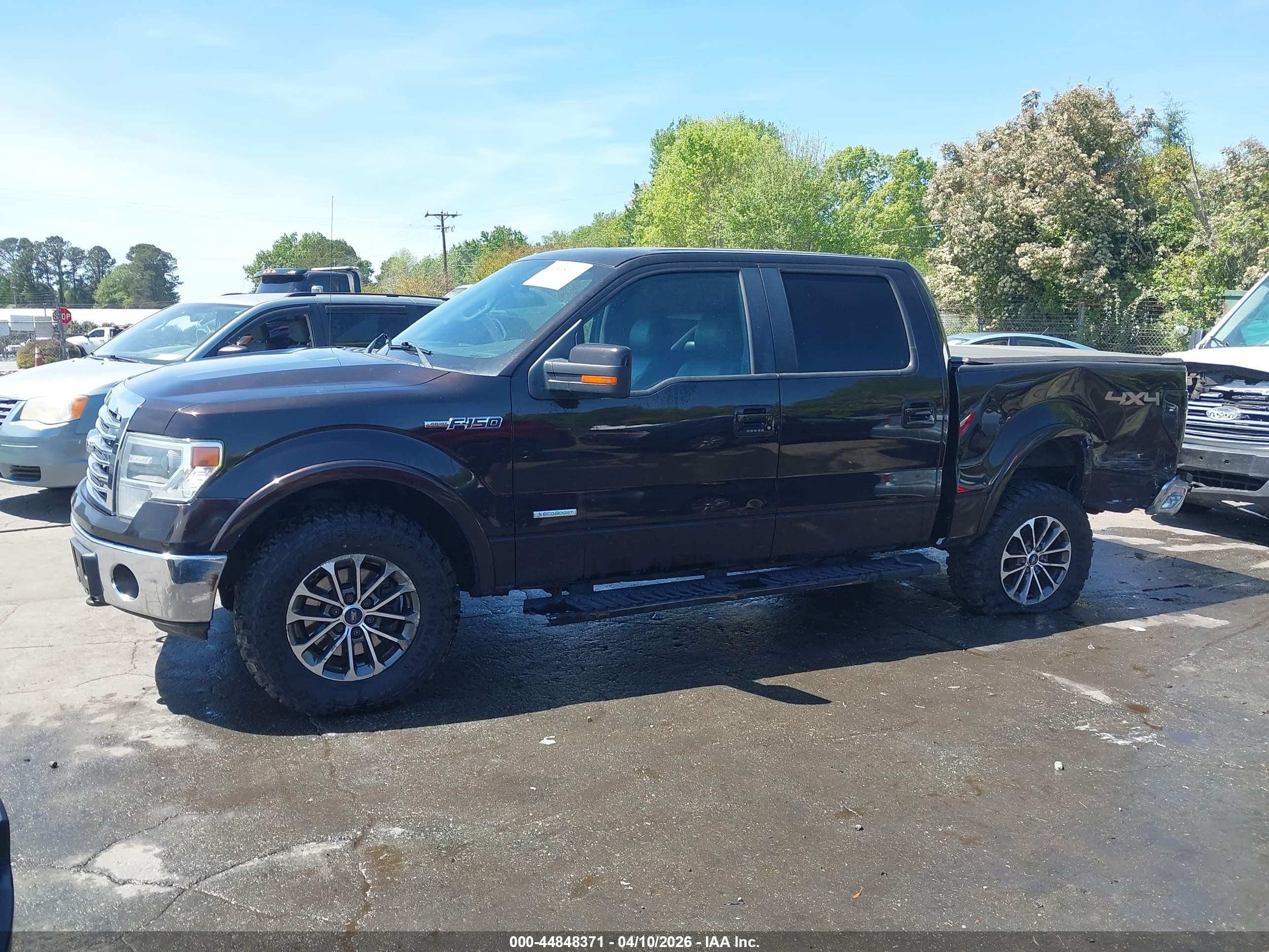 2013 Ford F-150 Lariat Black vin: 1FTFW1ET3DFB16829