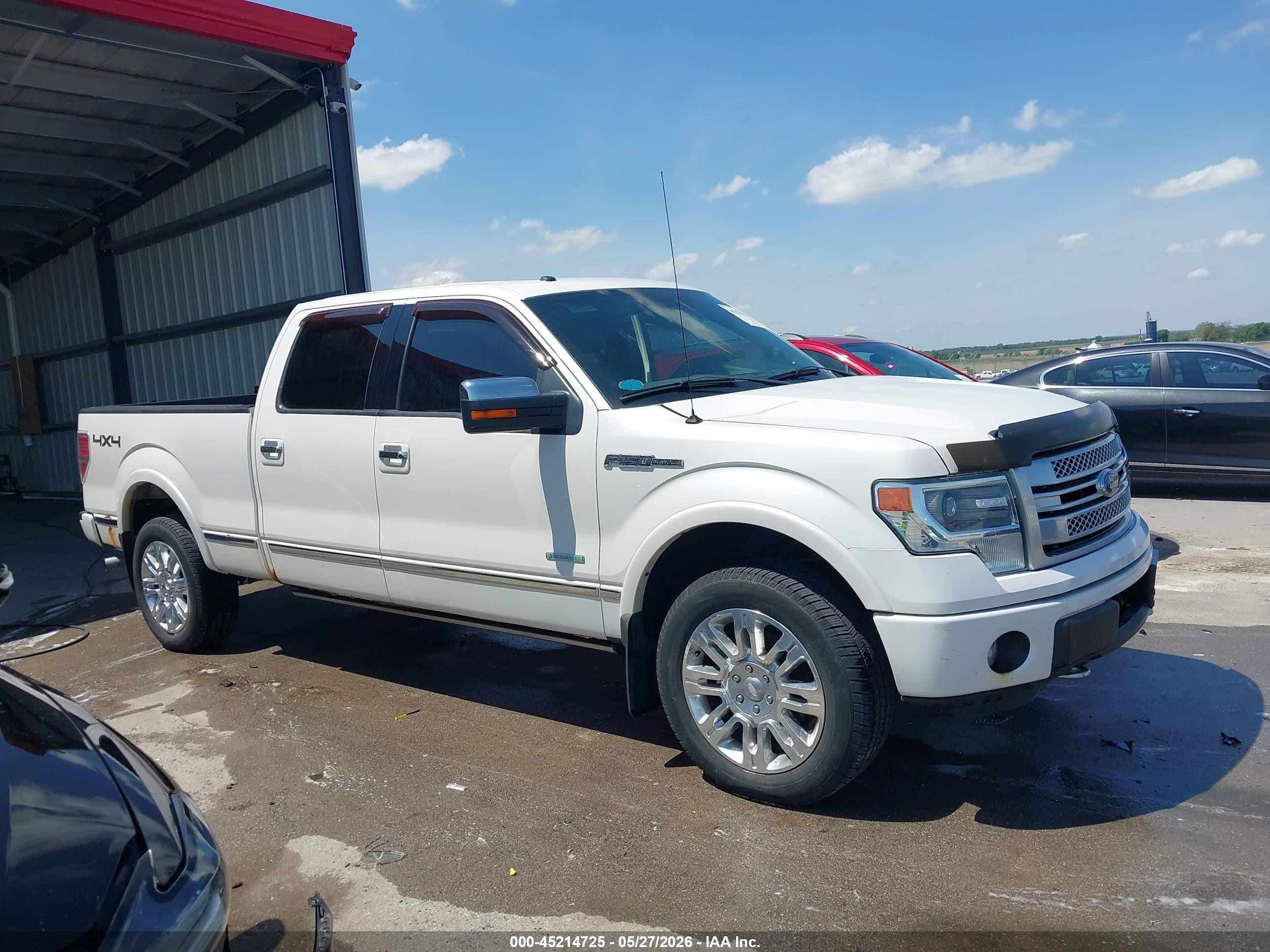 2013 Ford F-150 Platinum White vin: 1FTFW1ET3DFB37728
