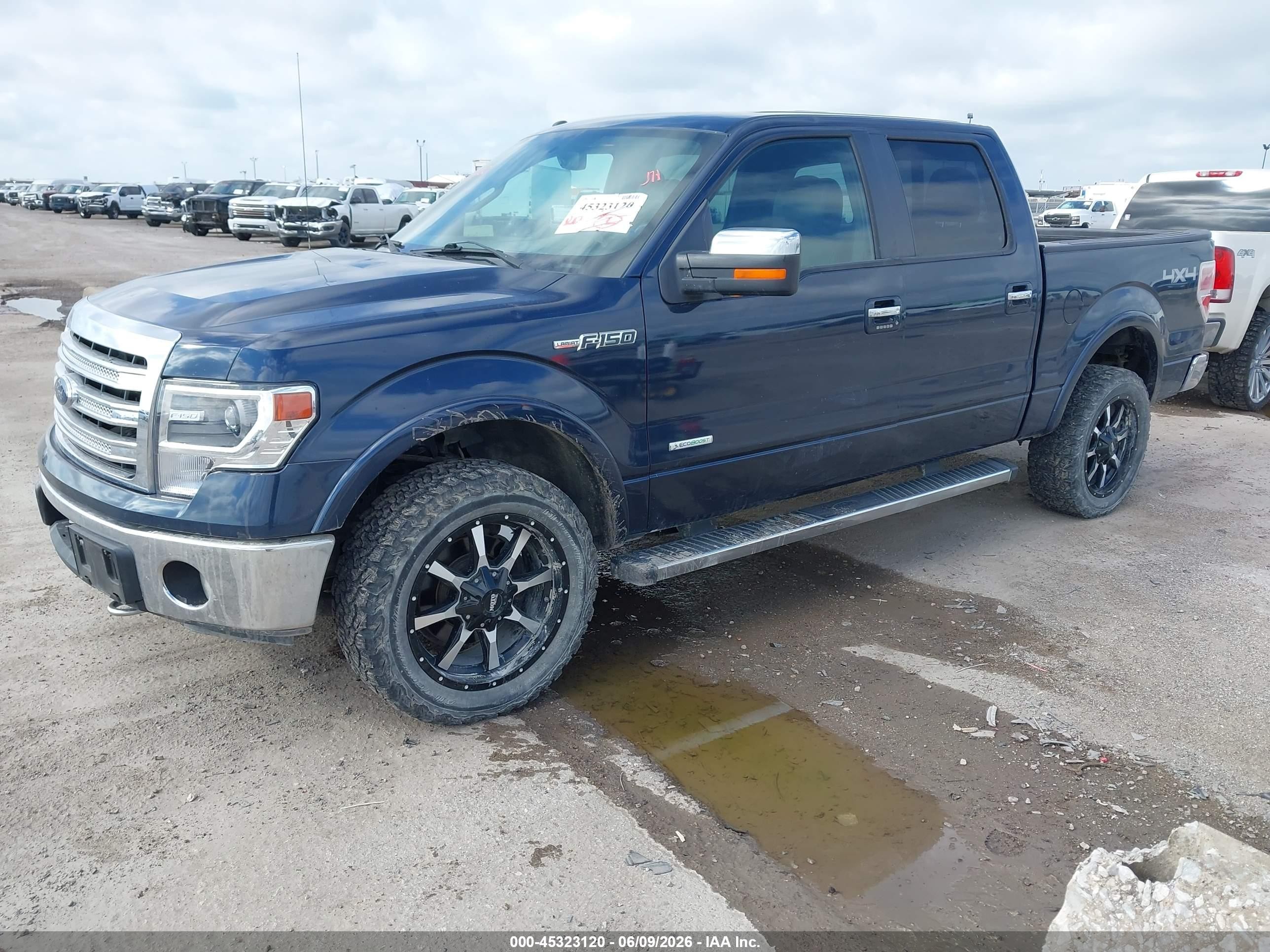 2013 Ford F-150 Lariat Blue vin: 1FTFW1ET3DFC56573