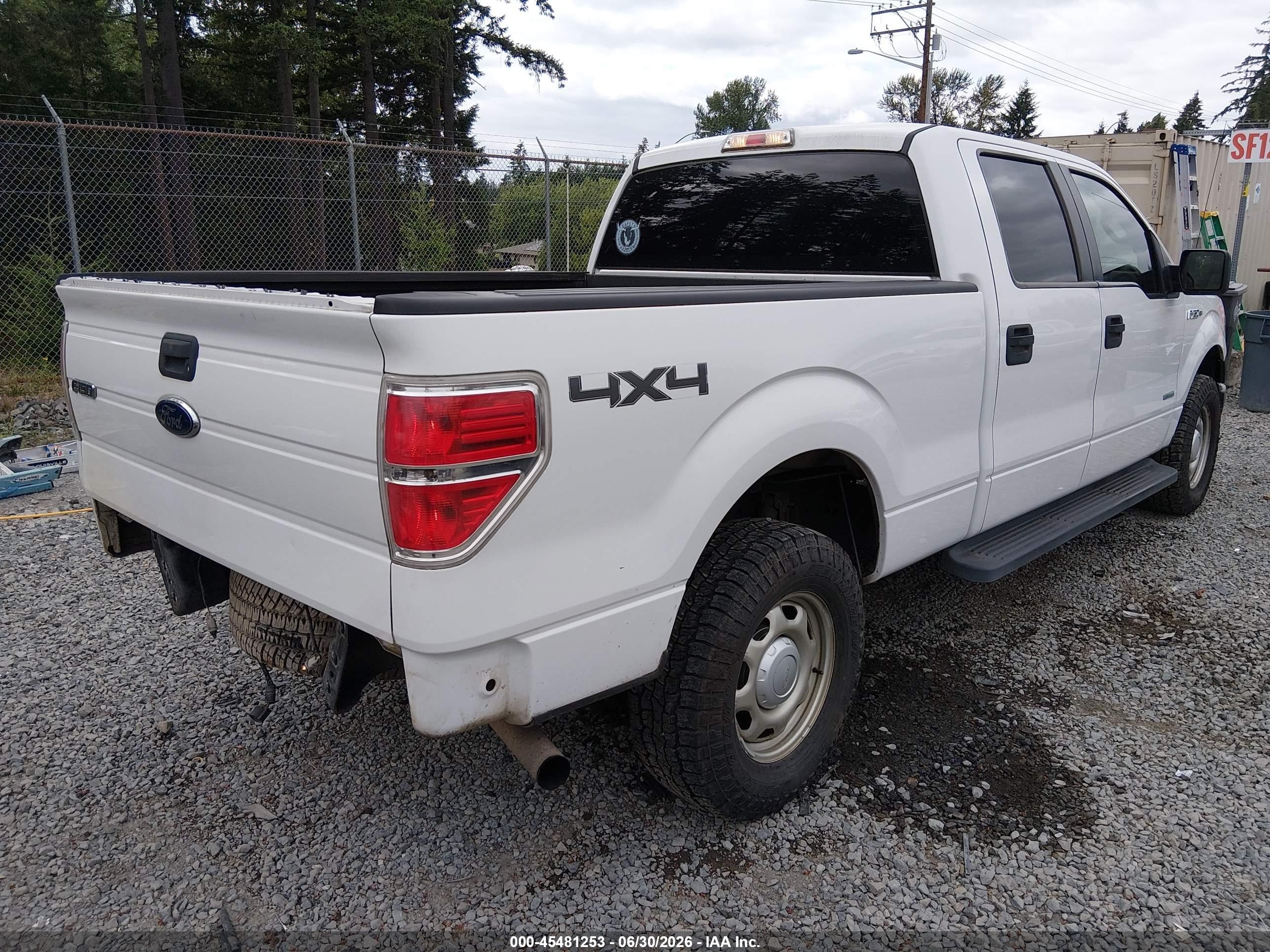 2013 Ford F-150 Xl White vin: 1FTFW1ET3DFD85039