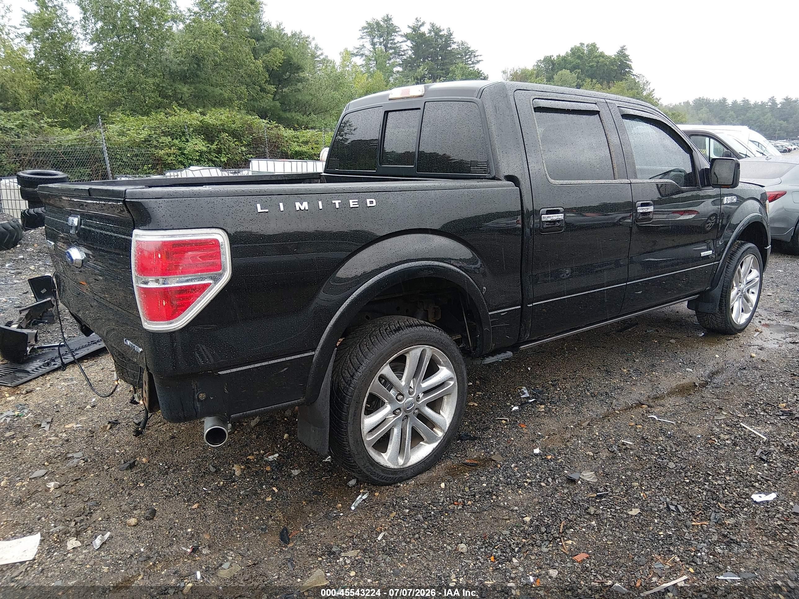 2013 Ford F-150 Limited Black vin: 1FTFW1ET3DFD87793