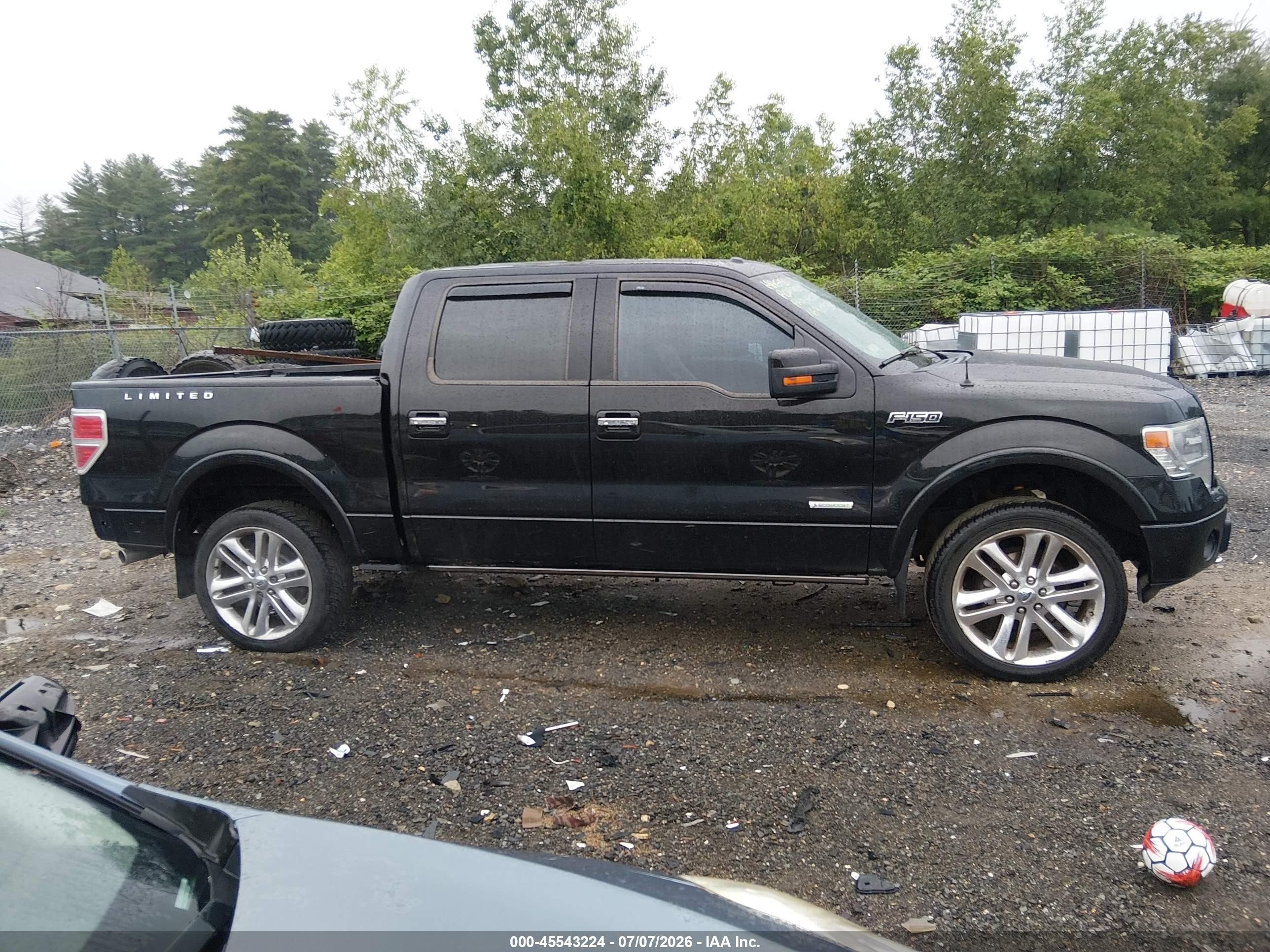 2013 Ford F-150 Limited Black vin: 1FTFW1ET3DFD87793