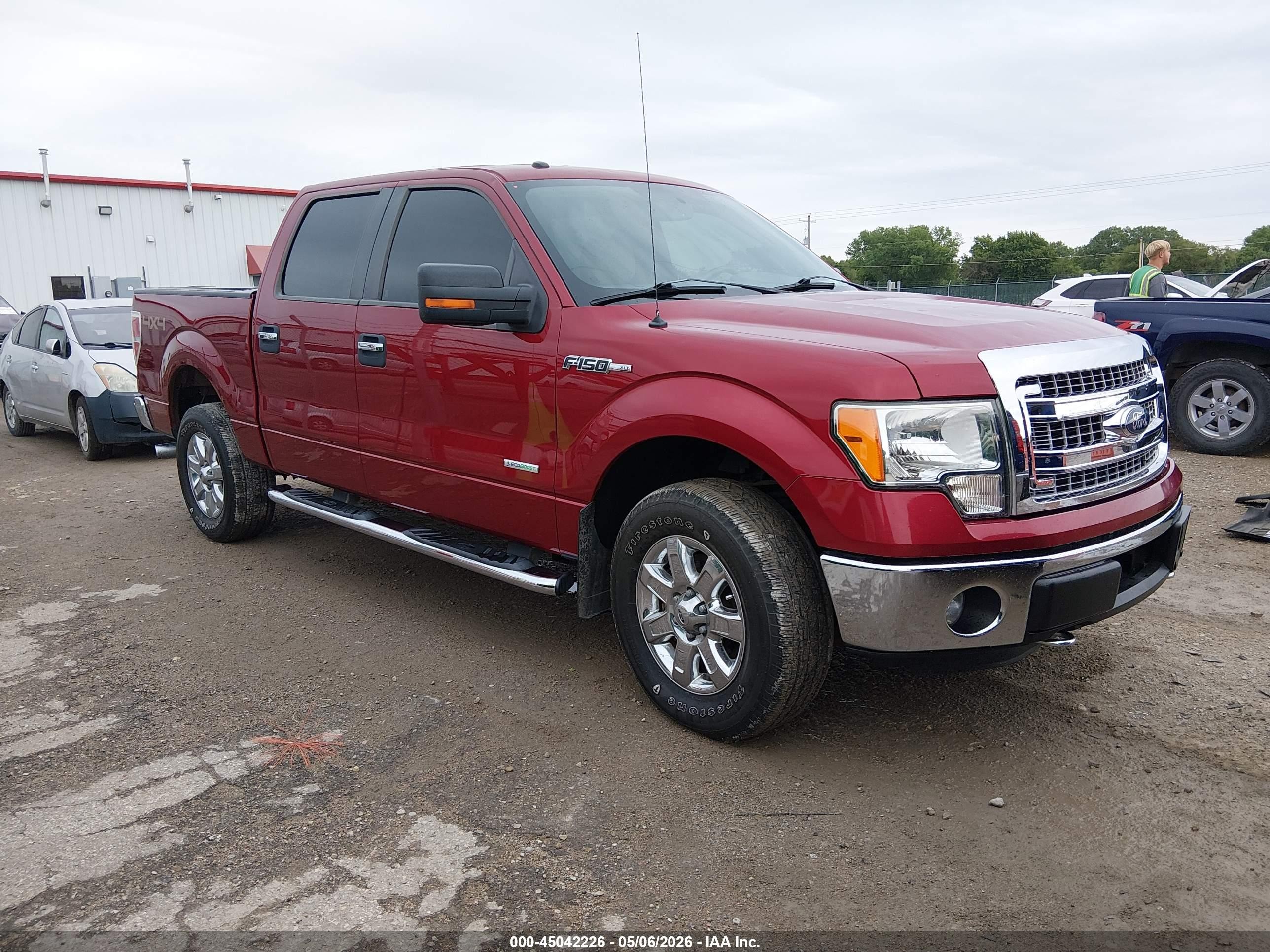2013 Ford F-150 Xlt Red vin: 1FTFW1ET3DKD72928