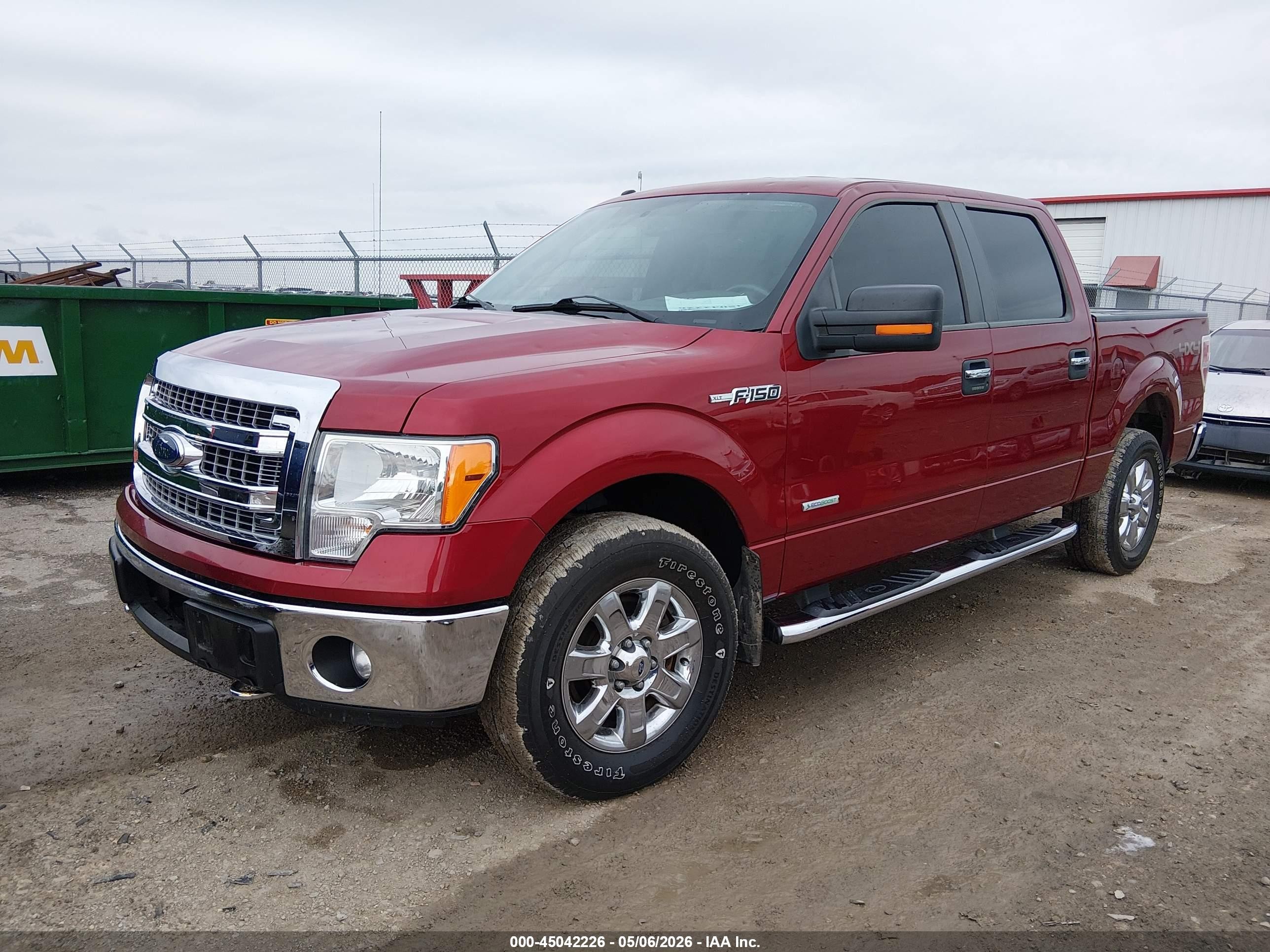 2013 Ford F-150 Xlt Red vin: 1FTFW1ET3DKD72928