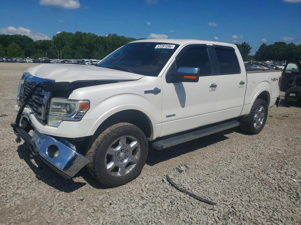2013 Ford F150 Supercrew White vin: 1FTFW1ET3DKF51339