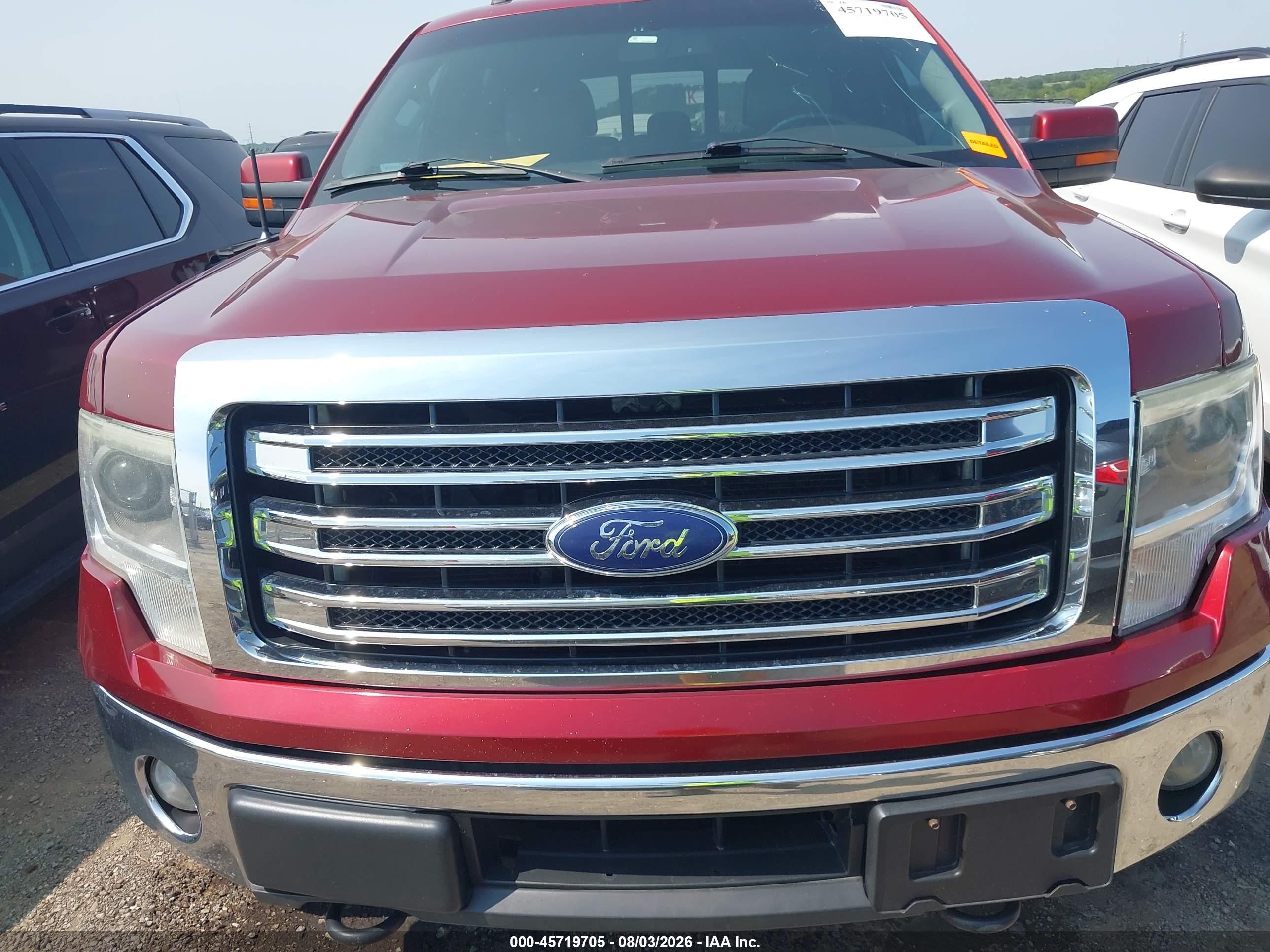 2014 Ford F-150 Lariat Red vin: 1FTFW1ET3EKE61576