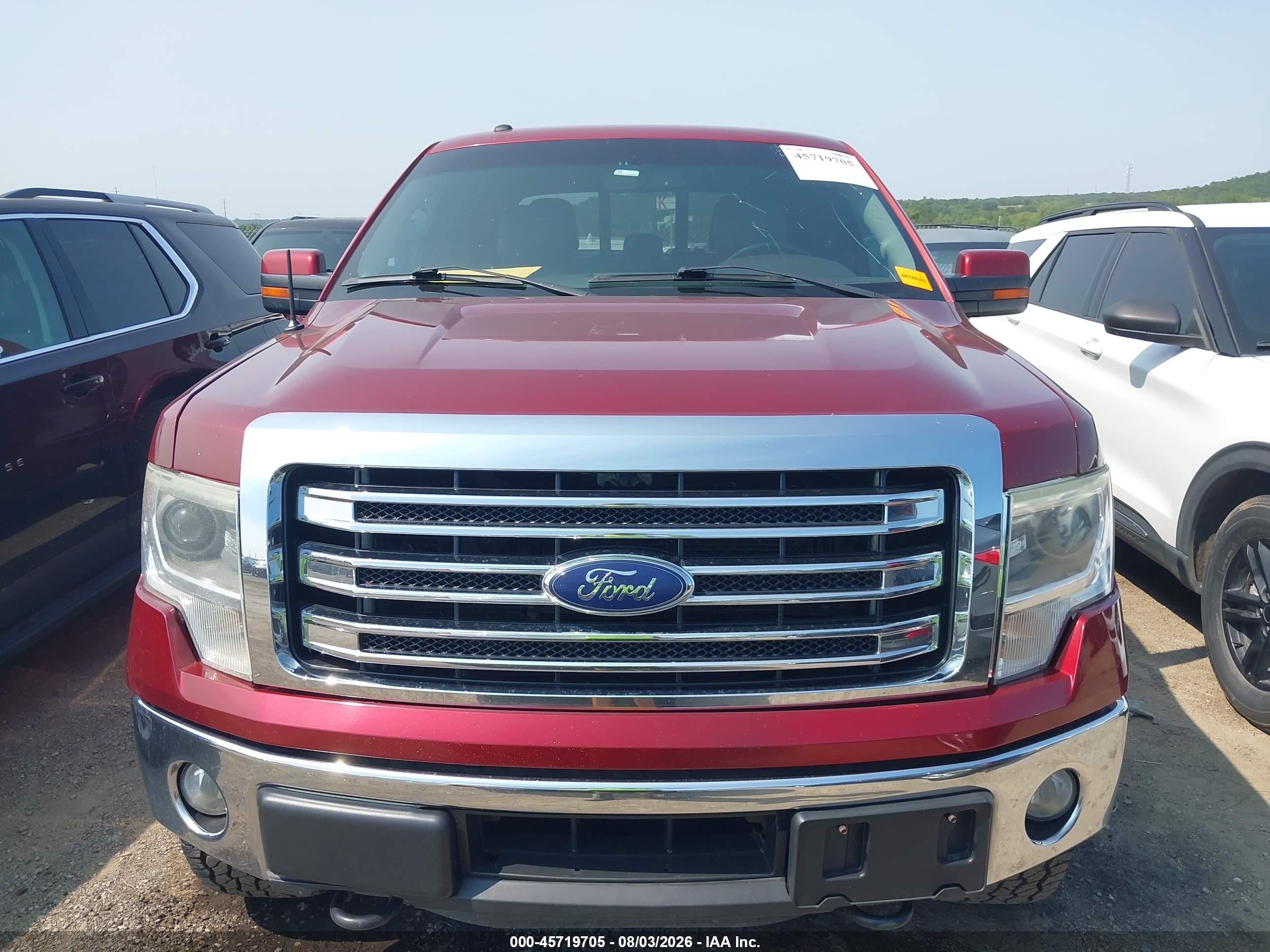 2014 Ford F-150 Lariat Red vin: 1FTFW1ET3EKE61576