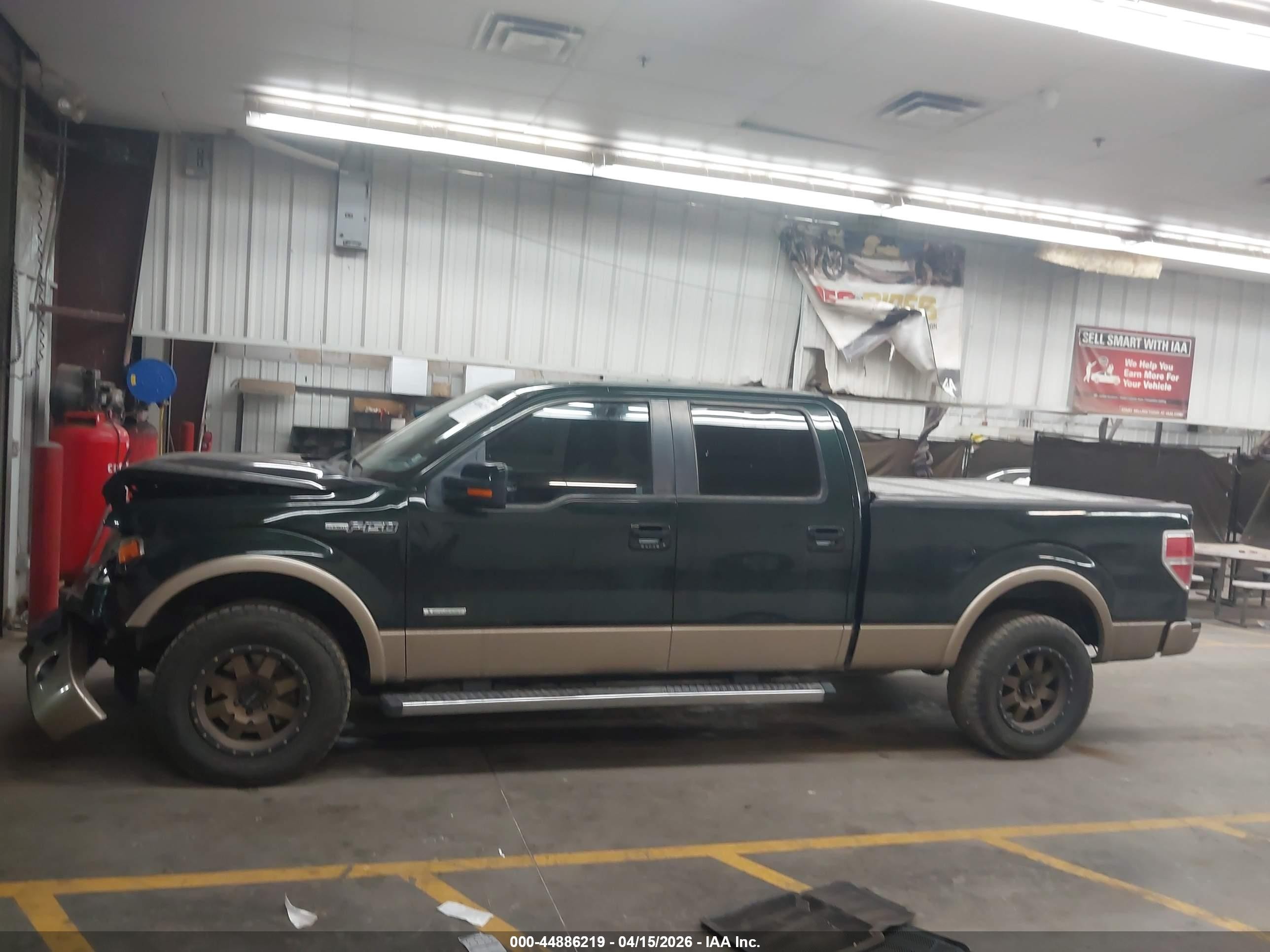2014 Ford F-150 Lariat Green vin: 1FTFW1ET3EKE64493