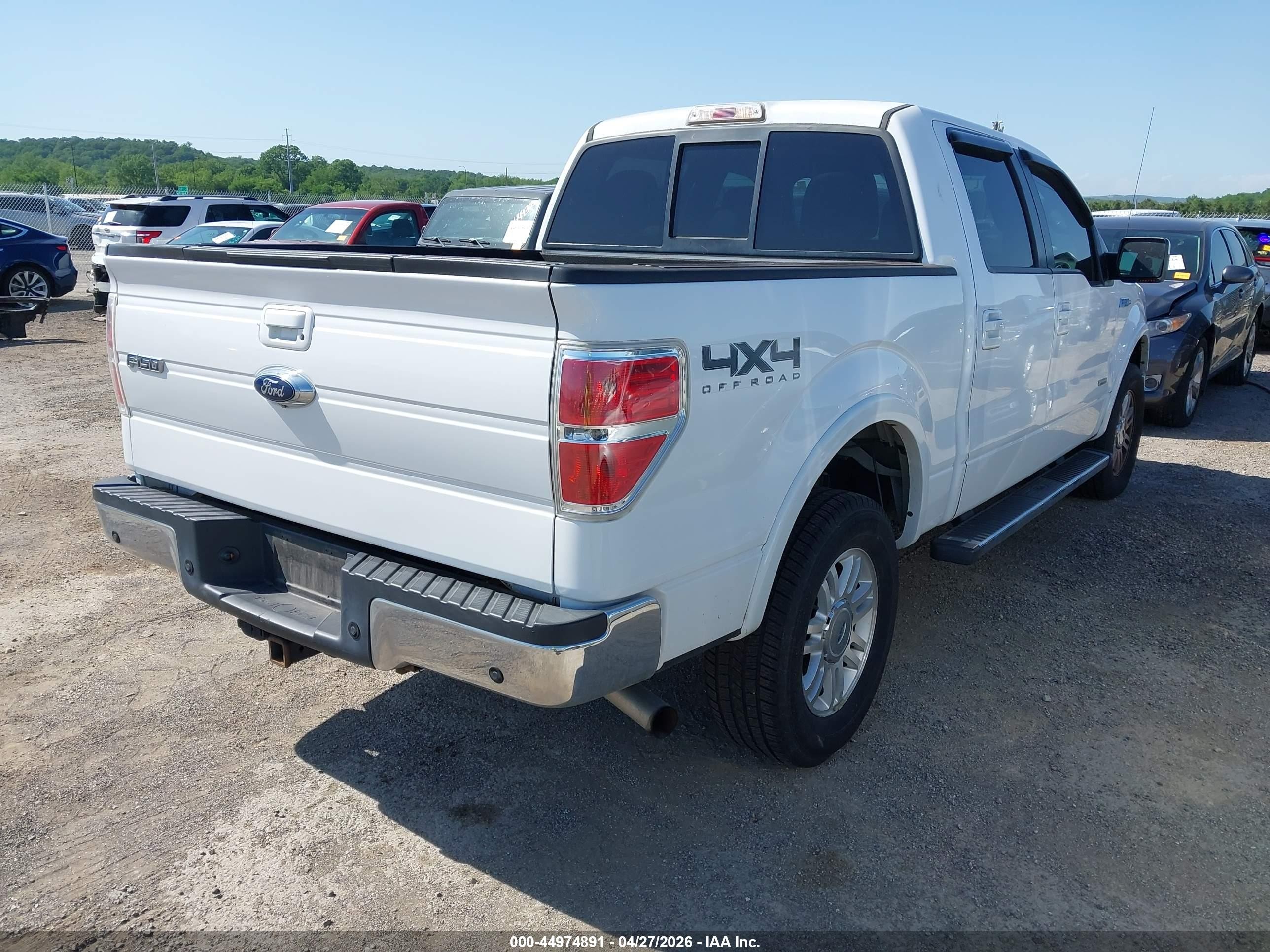 2014 Ford F-150 Lariat White vin: 1FTFW1ET3EKF38995